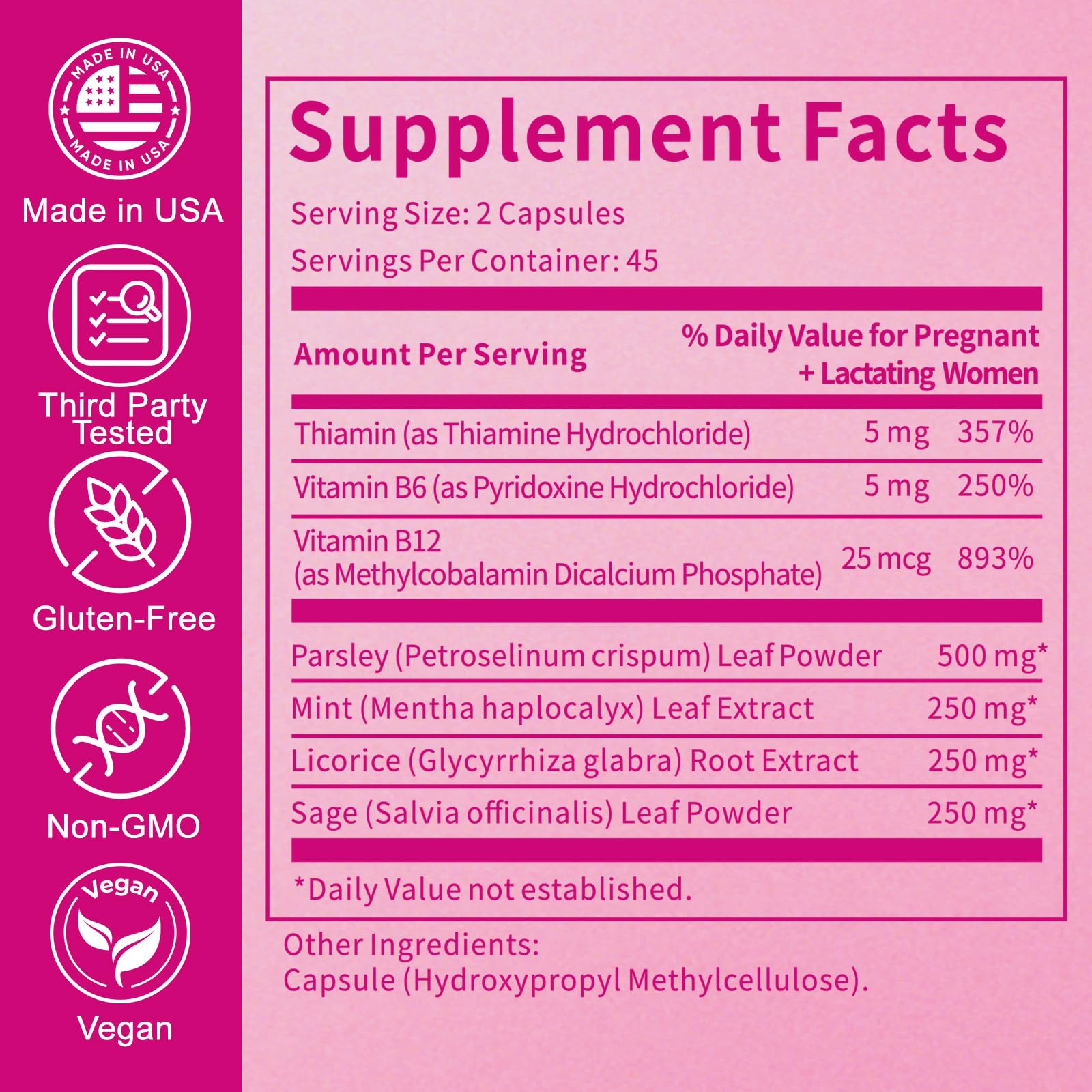 Jkrova Dry Up Breastmilk Fast, Dry Up Milk Supply, Stop Breastfeeding Products for Women, Stopper Pumping & No Engorgement, Fast Milk Flow Reduction, 90 Capsules Jkrova uk supplements