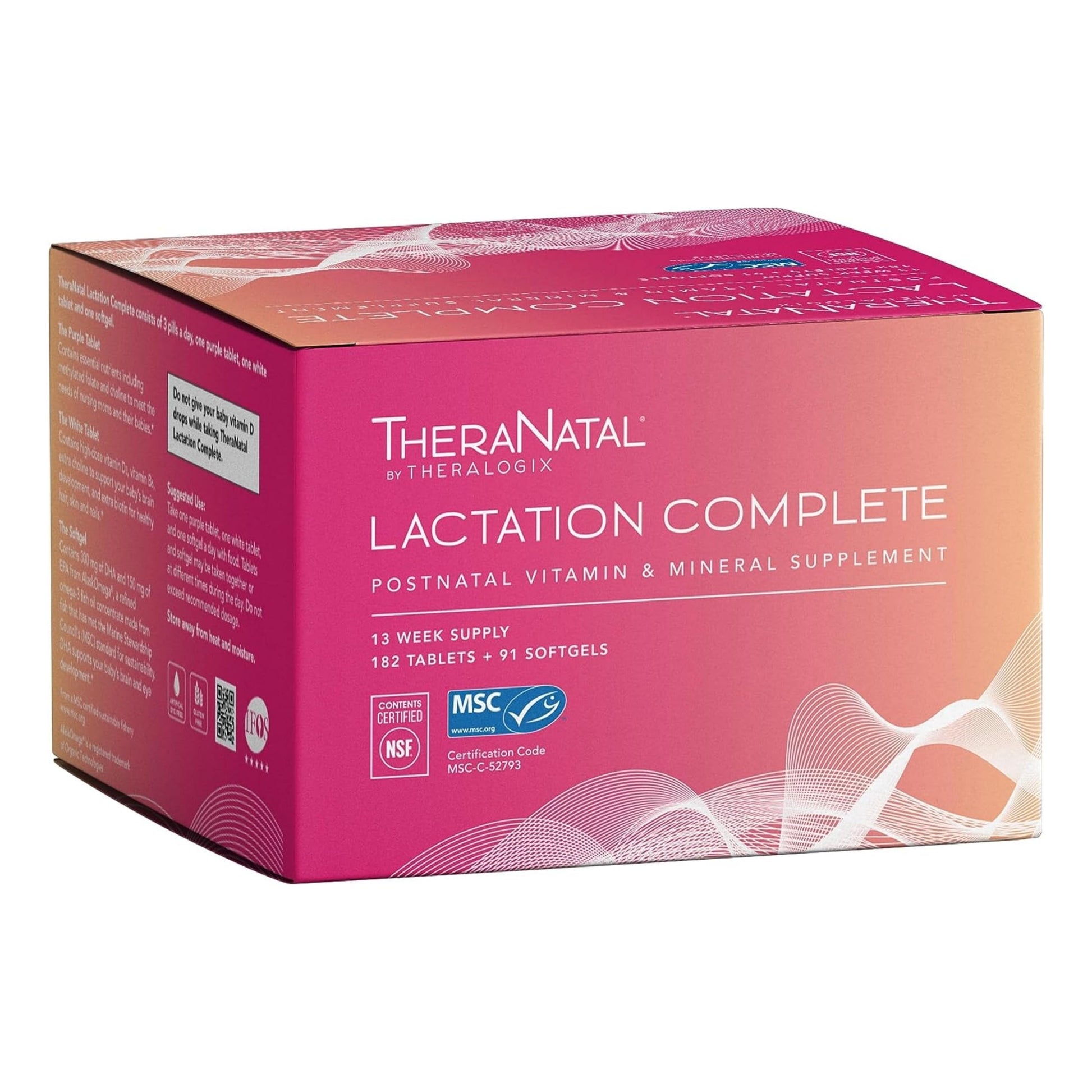 Theralogix TheraNatal Lactation Complete Postnatal Vitamin Supplement - 13-Week Theralogix uk supplements