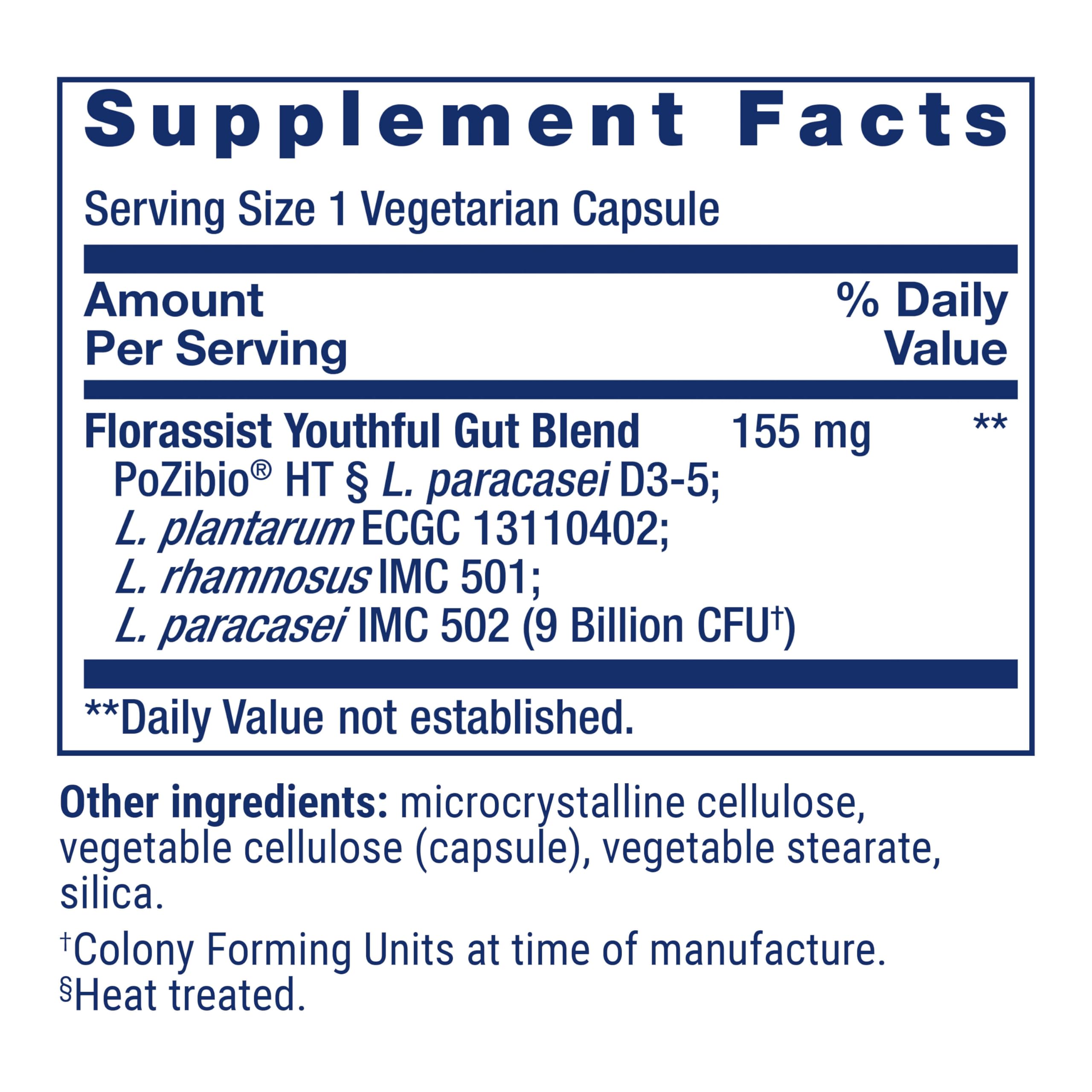 Life Extension FLORASSIST® Probiotic Youthful Gut, Healthy Aging Supplement, postbiotic and probiotic Blend, Heart and Gut Health, Non-GMO, 1-Daily, Gluten-Free, Vegetarian, 30 Capsules Life Extension uk supplements