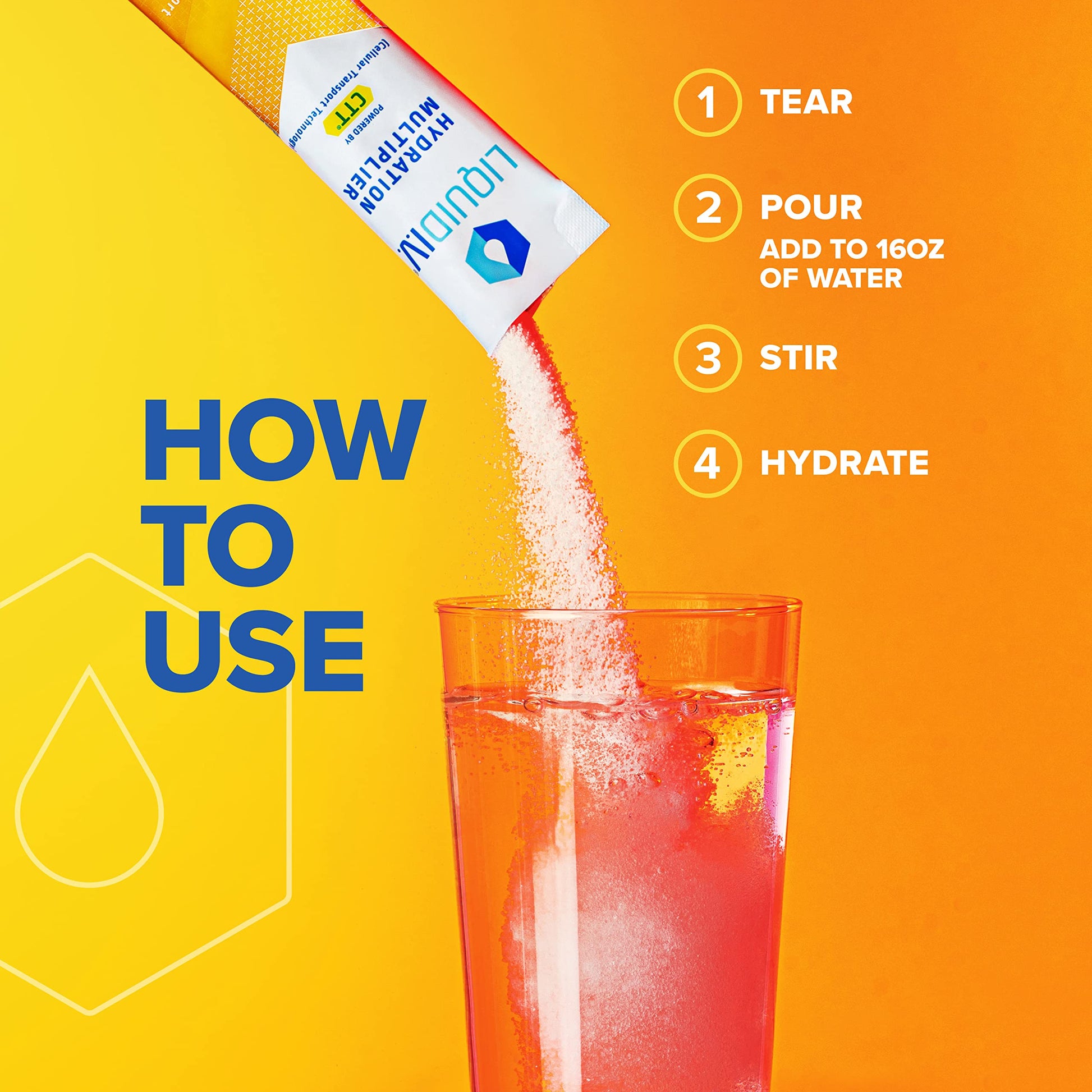 Liquid I.V. Hydration Multiplier + Immune Support - Tangerine - Hydration Powder Liquid I.V. uk supplements