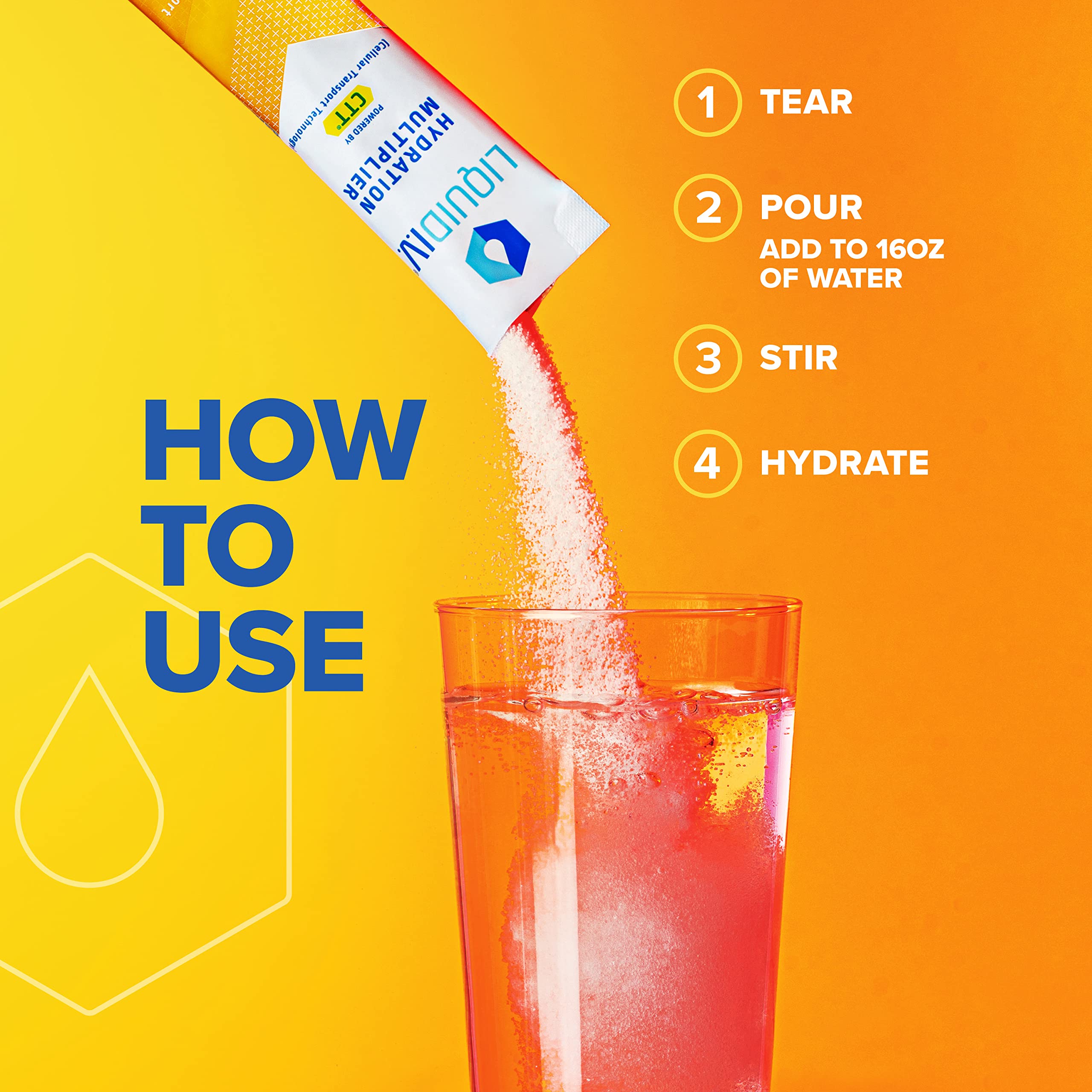 Liquid I.V. Hydration Multiplier + Immune Support - Tangerine - Hydration Powder Packets Liquid I.V. uk supplements