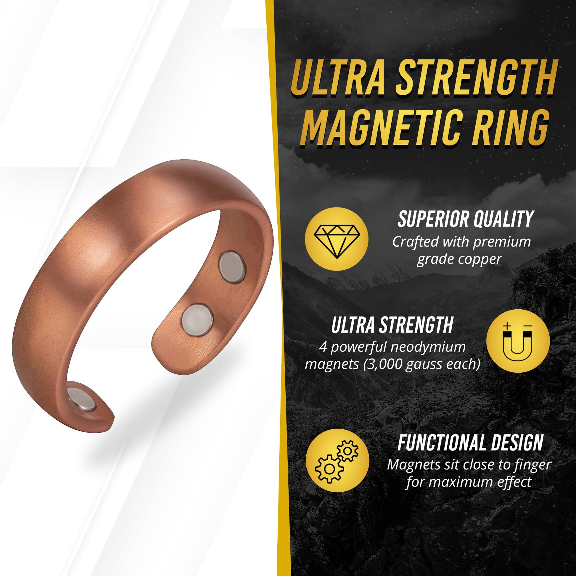 MagnetRX® Magnetic Copper Ring – Elegant Magnetic Rings – Copper Rings for Women & Men MagnetRX uk supplements
