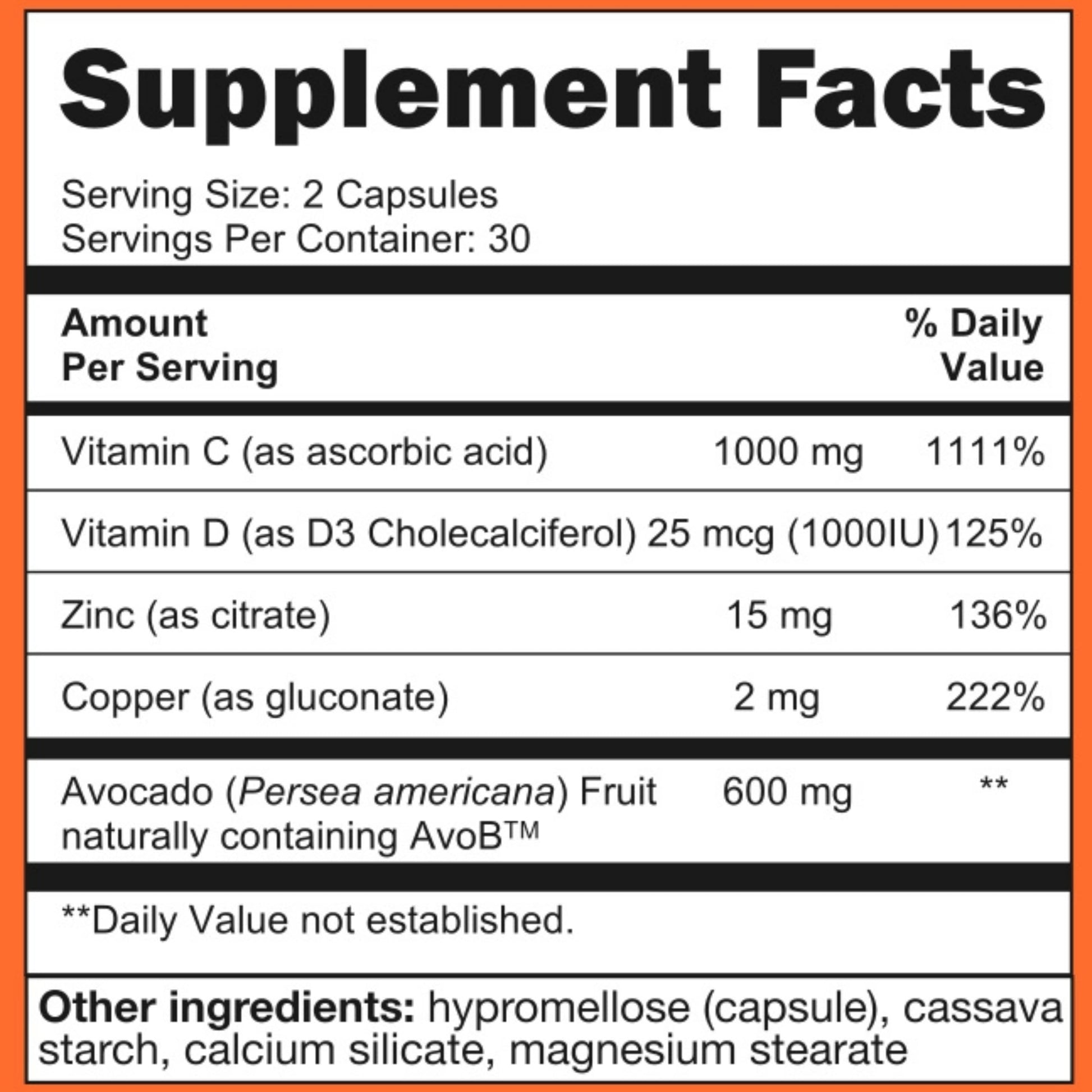 Metavo Immune Health - Natural Immune Support Supplement, Essential Zinc Supplements for Men & Women Enriched with Vitamin C, D & Copper, 60 Vegan Capsules, 30 Servings Metavo uk supplements