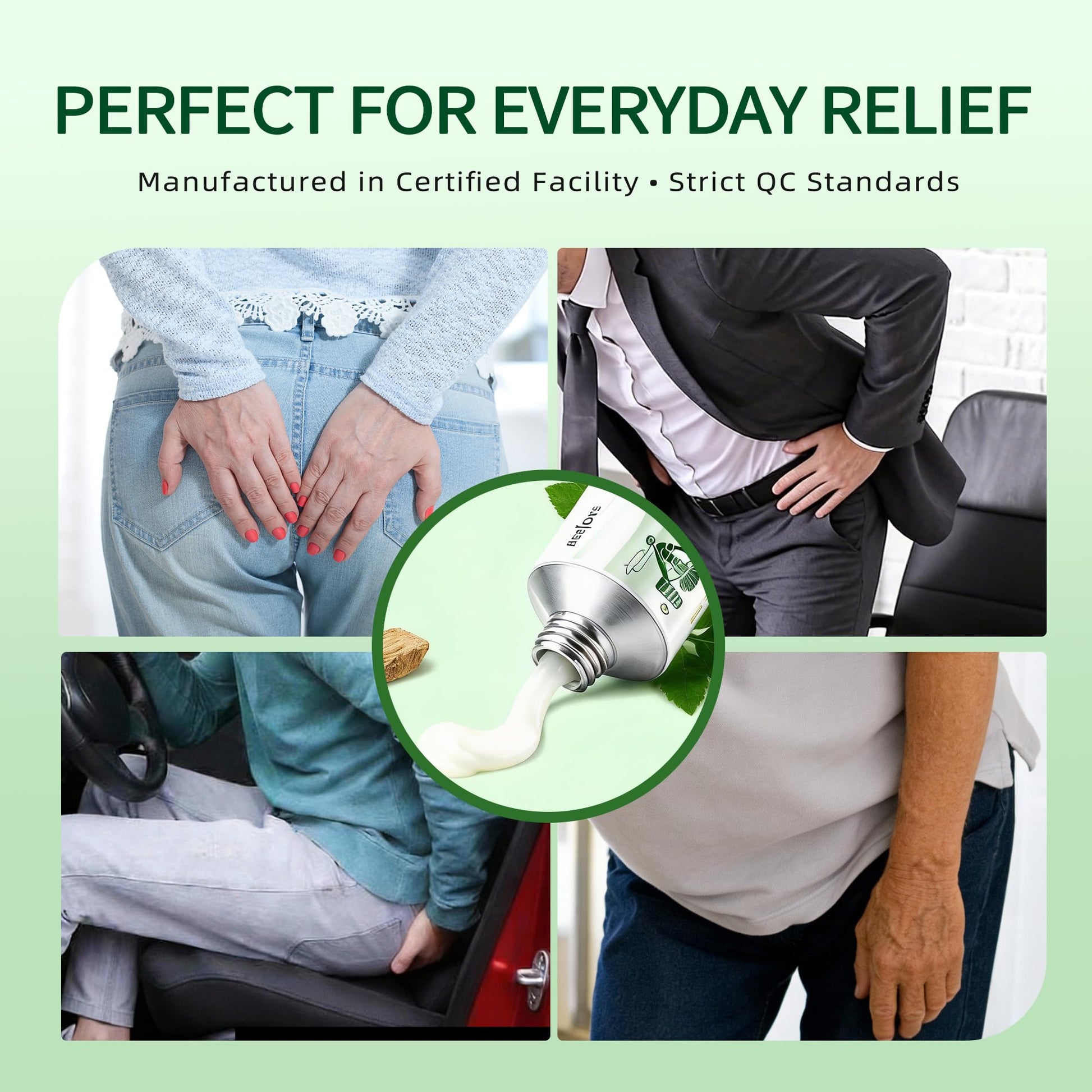 Reejoys Hemorrhoid Cream: Advanced Herbal Hemorrhoids Treatment Cream for Itching and Burning, Shrink & Soothe Hemorrhoids - 1.8 Oz Reejoys uk supplements