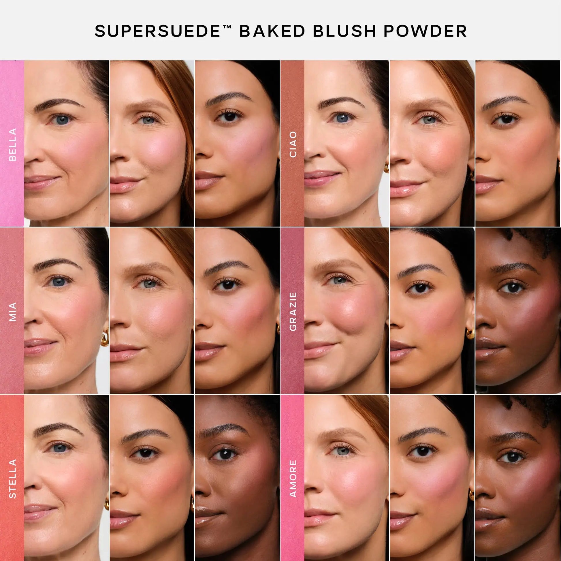 Saie SuperSuede Baked Blush - Talc-Free Powder Blush for Cheeks Infused with Hyaluronic Acid, Glycerin + Squalane - Hydrating Face Makeup for a Natural, Diffused Flush of Color - Ciao (0.1 Ounce) Saie uk supplements