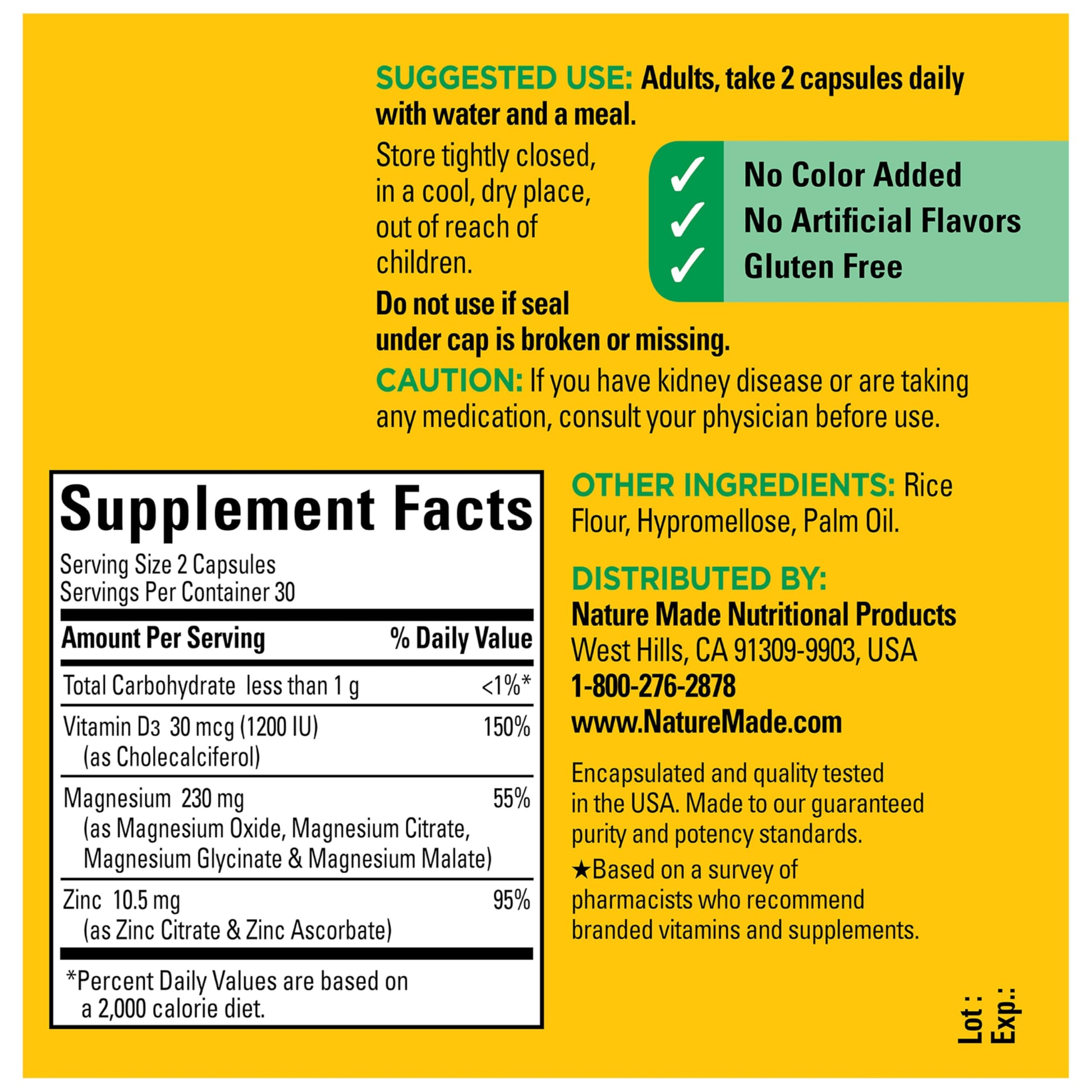 Nature Made Magnesium Complex Supplement with Vitamin D & Zinc for Immune Support, Magnesium Glycinate, Malate, Citrate & Oxide for Muscle, Nerve, Heart & Bone Support, 60 Capsules, 30 Day Supply Nature Made uk supplements
