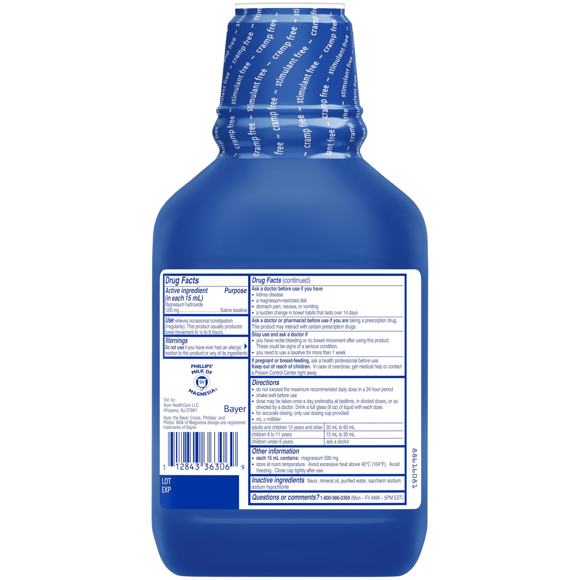Phillips' Fresh Mint Milk of Magnesia Liquid,26 Fl Oz (Pack of 2) Phillips' uk supplements