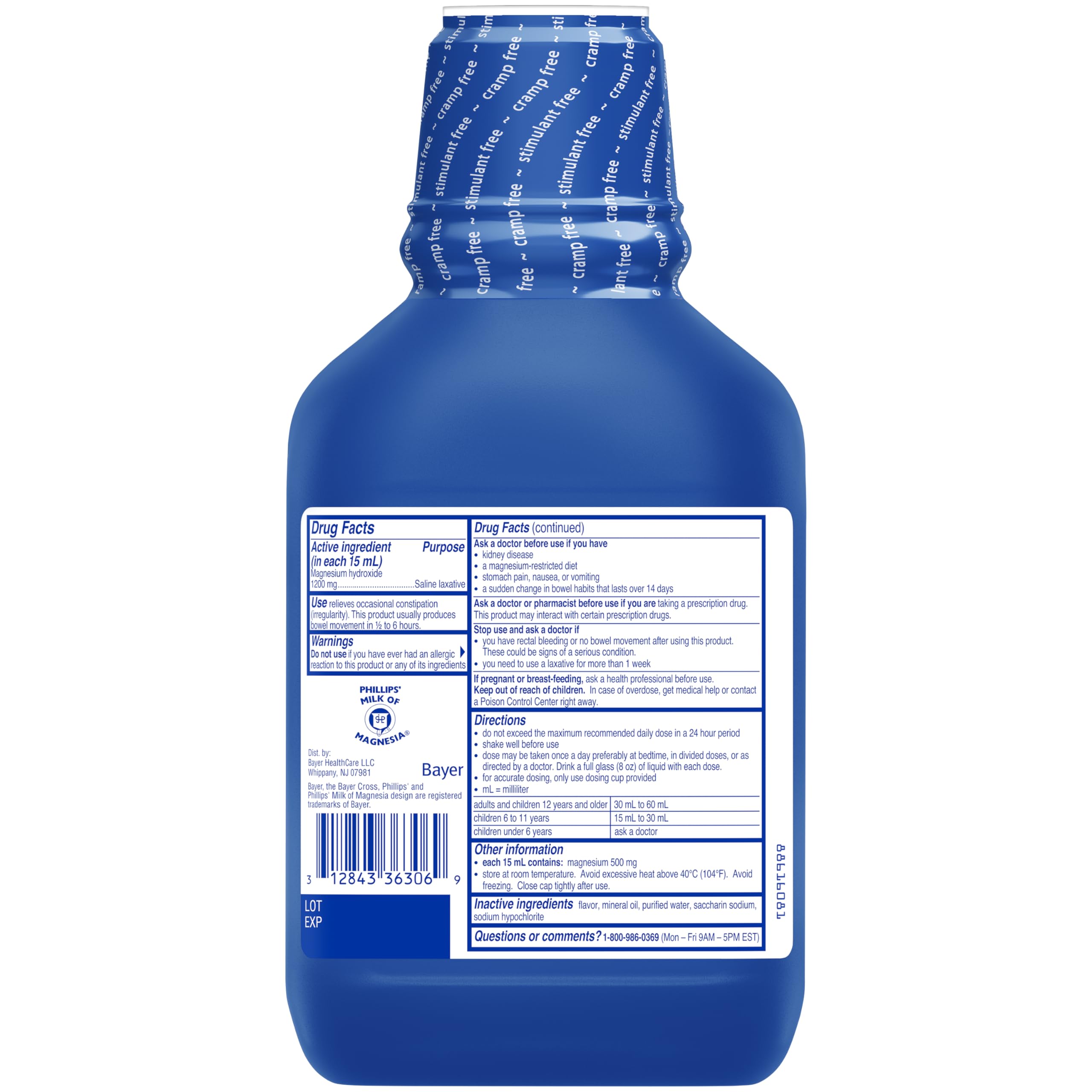 Phillips' Fresh Mint Milk of Magnesia Liquid,26 Fl Oz (Pack of 2) Phillips' uk supplements