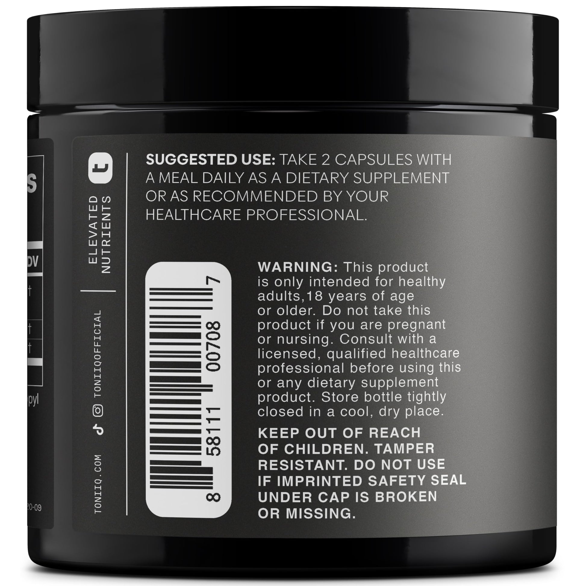 Toniiq Triple-Strength 600mg Rhodiola Rosea - 120 Capsules - 5% Salidroside Concentrated Extract - Highly Purified and Bioavailable Toniiq uk supplements