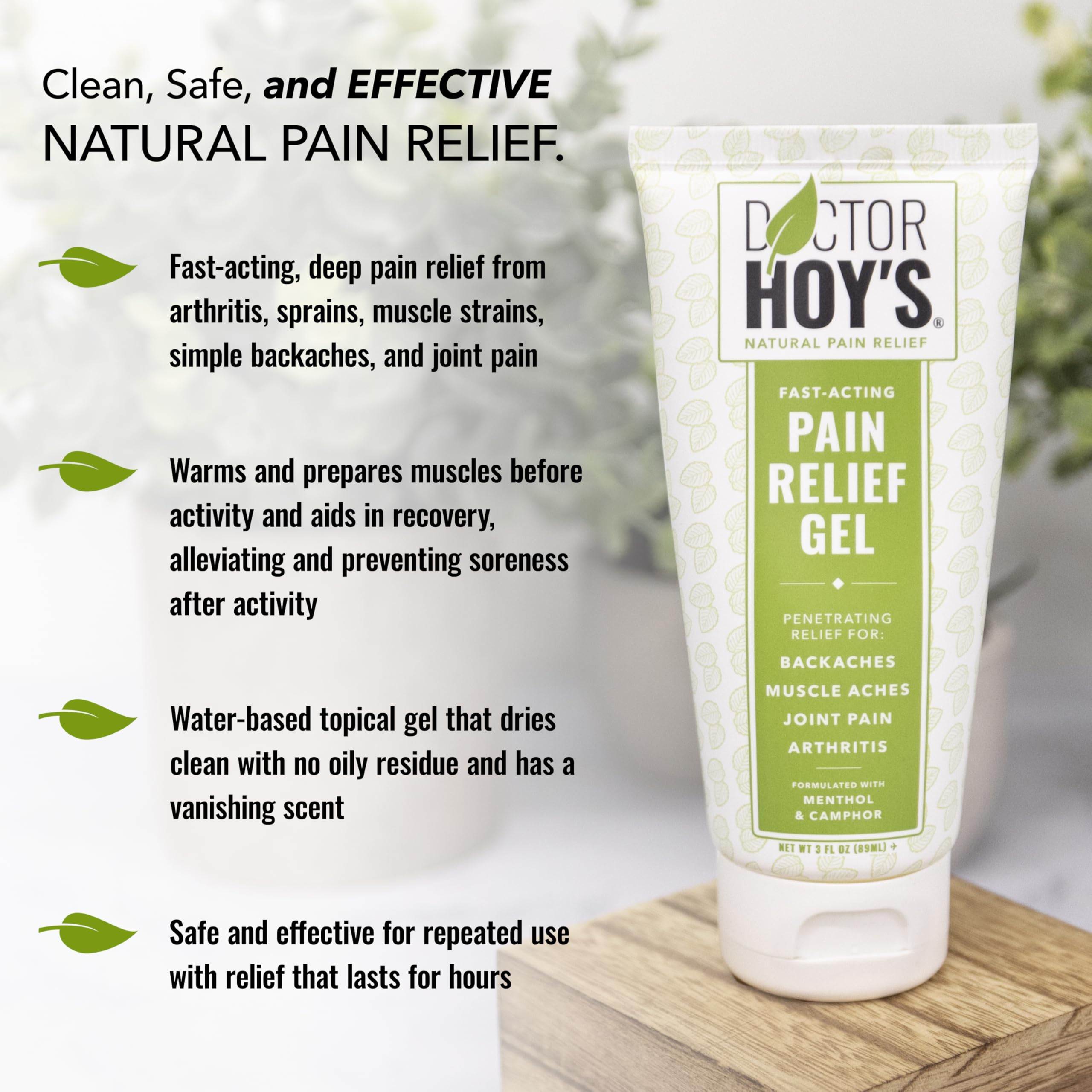 DOCTOR HOY'S Natural Pain Relief Gel, Topical Arnica Anti-Inflammatory Gel for Arthritis, Joint Pain, and Muscle Strains - Clean, Safe and Effective Pain Relief DOCTOR HOY'S uk supplements