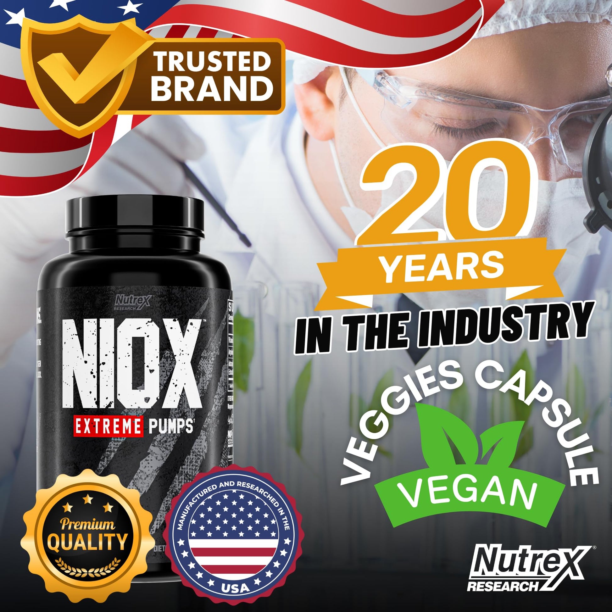 Nutrex Research NIOX Extreme Pumps - 180-Count Pre-Workout Pump Supplement Nutrex Research uk supplements