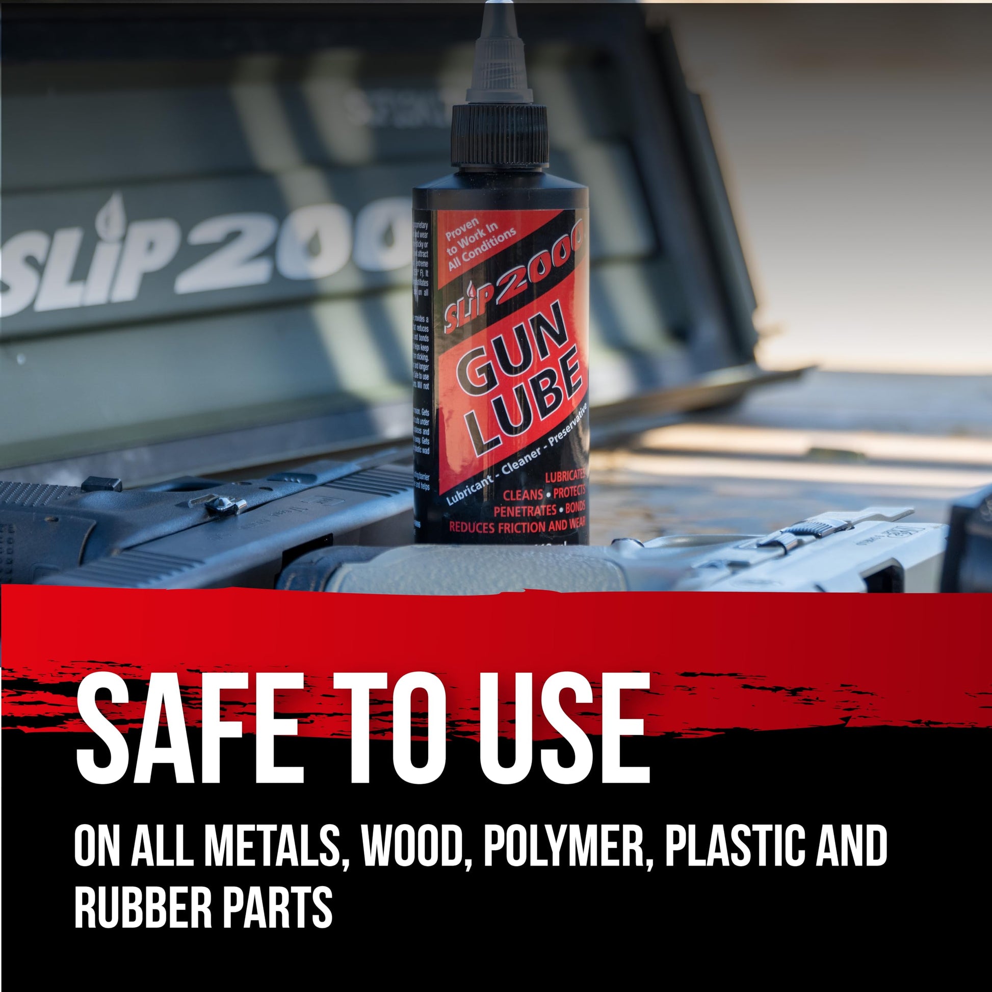 Slip 2000 Gun Lube, 100% Pure Synthetic CLP, Performs in All Conditions, Gun Lubricants for Peak Performance, Reduces Heat, Eliminates Excessive Wear, Shotguns, Rifles and Pistols, 4-Ounce Pump Slip2000 uk supplements