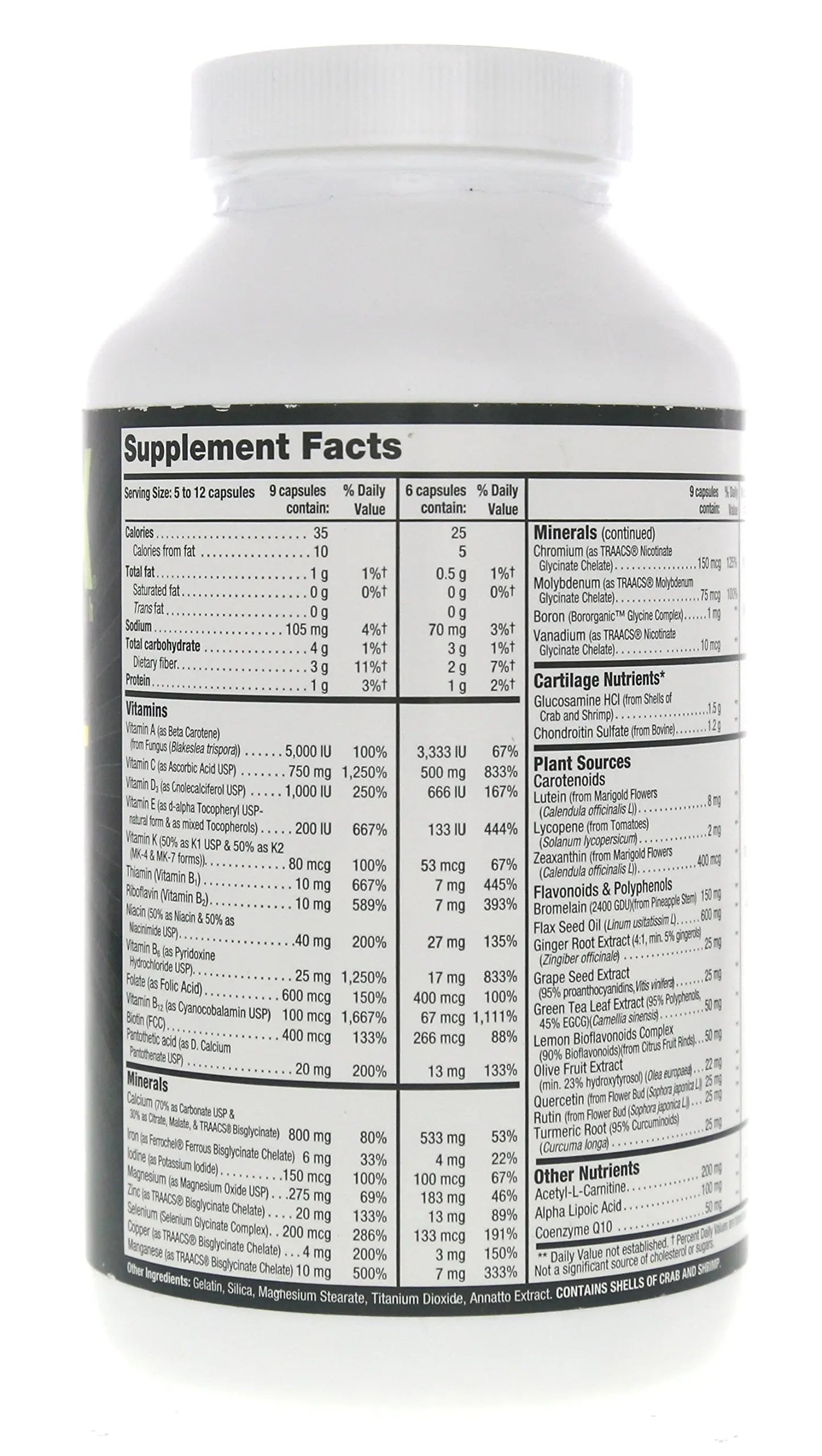 Nutriex Sport Comprehensive Multivitamin Supplement with Glucosamine & Chondroitin 270 Capsules Nutriex uk supplements