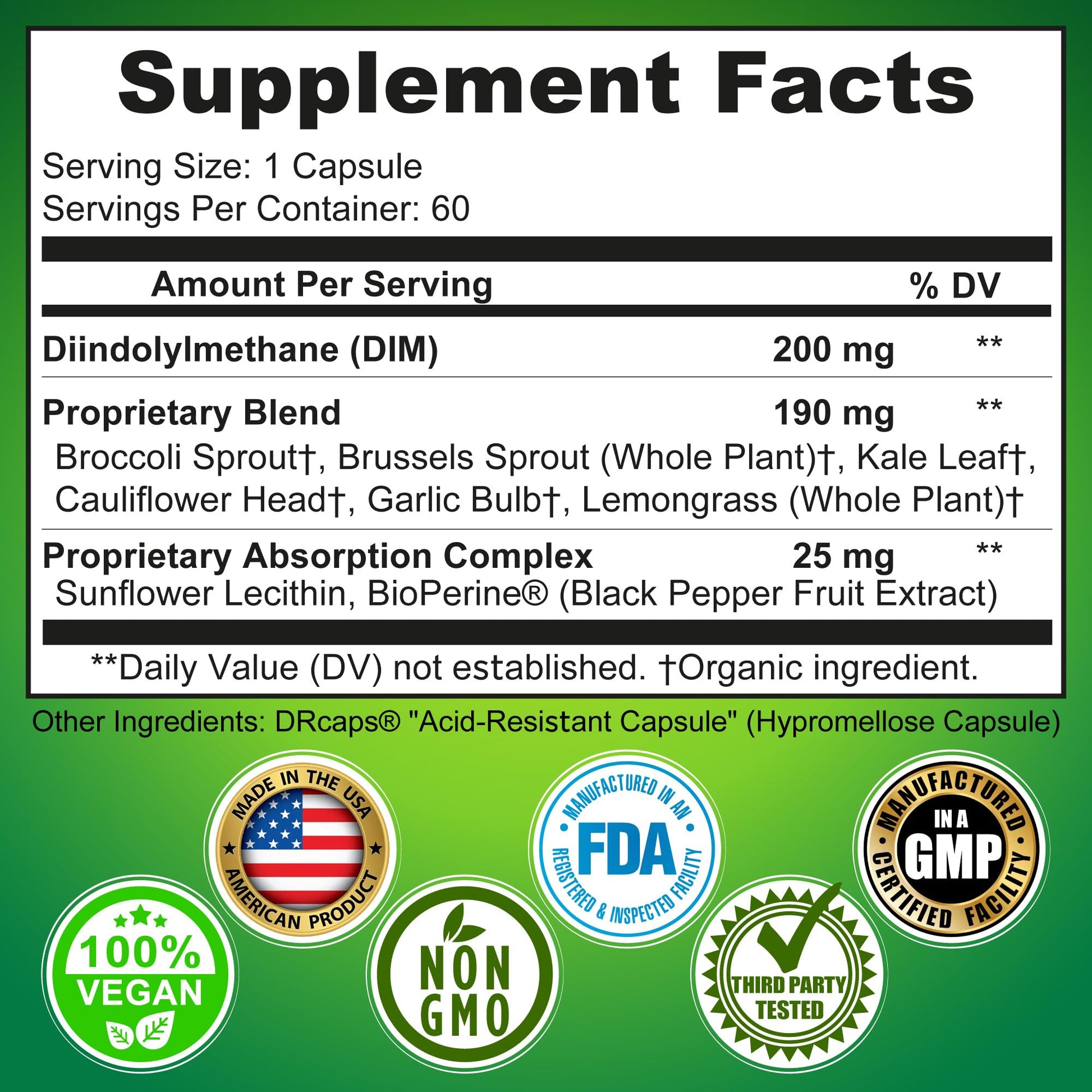 Optimal DIM 200mg Supplement for Women and Men - Made with Organic Whole Foods - Estrogen & Hormone Balance Support Diindolylmethane Complex - Maximum Absorption Delayed-Release Capsules - 60 Count SUPPLEMENTS STUDIO uk supplements