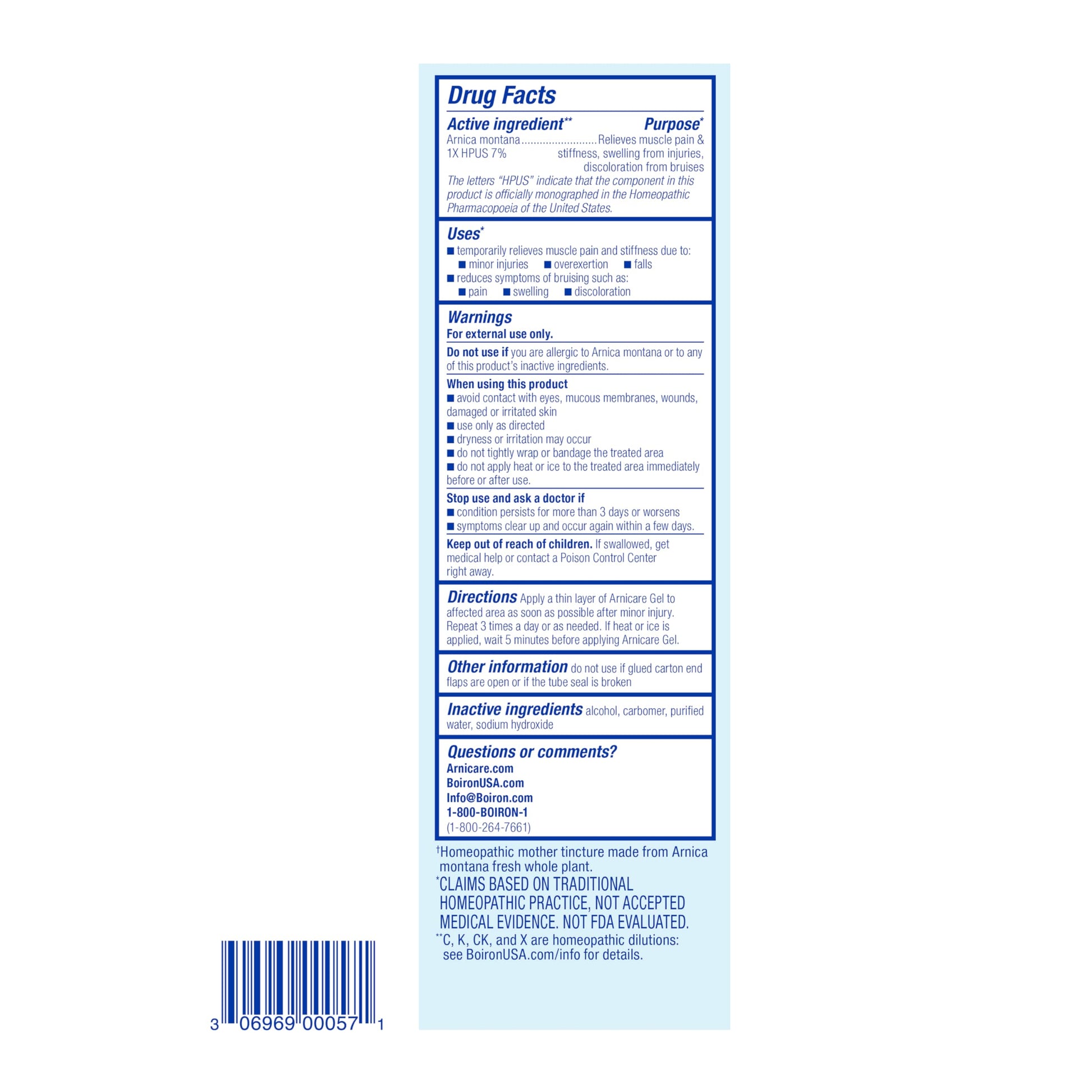 Boiron Arnicare Gel for Relief of Joint Pain, Muscle Pain, Muscle Soreness, and Swelling from Bruises or Injury - Non-greasy and Fragrance-Free - 4.2 oz Boiron uk supplements