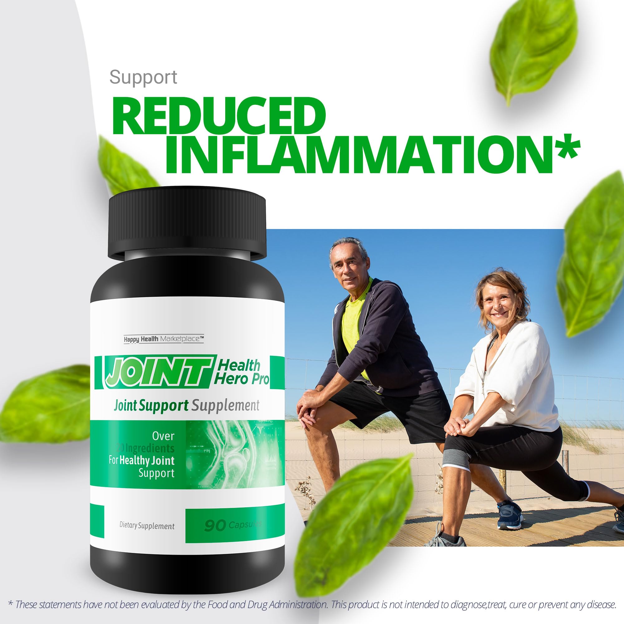 Joint Health Hero Pro - Our Best Joint & Bone Support Supplement - Turmeric - Vitamin D - Vitamin C - for Knees, Hips, Hands, Feet, Back, Neck, and More - Our Best Vitamin D Formula Happy Health Marketplace uk supplements