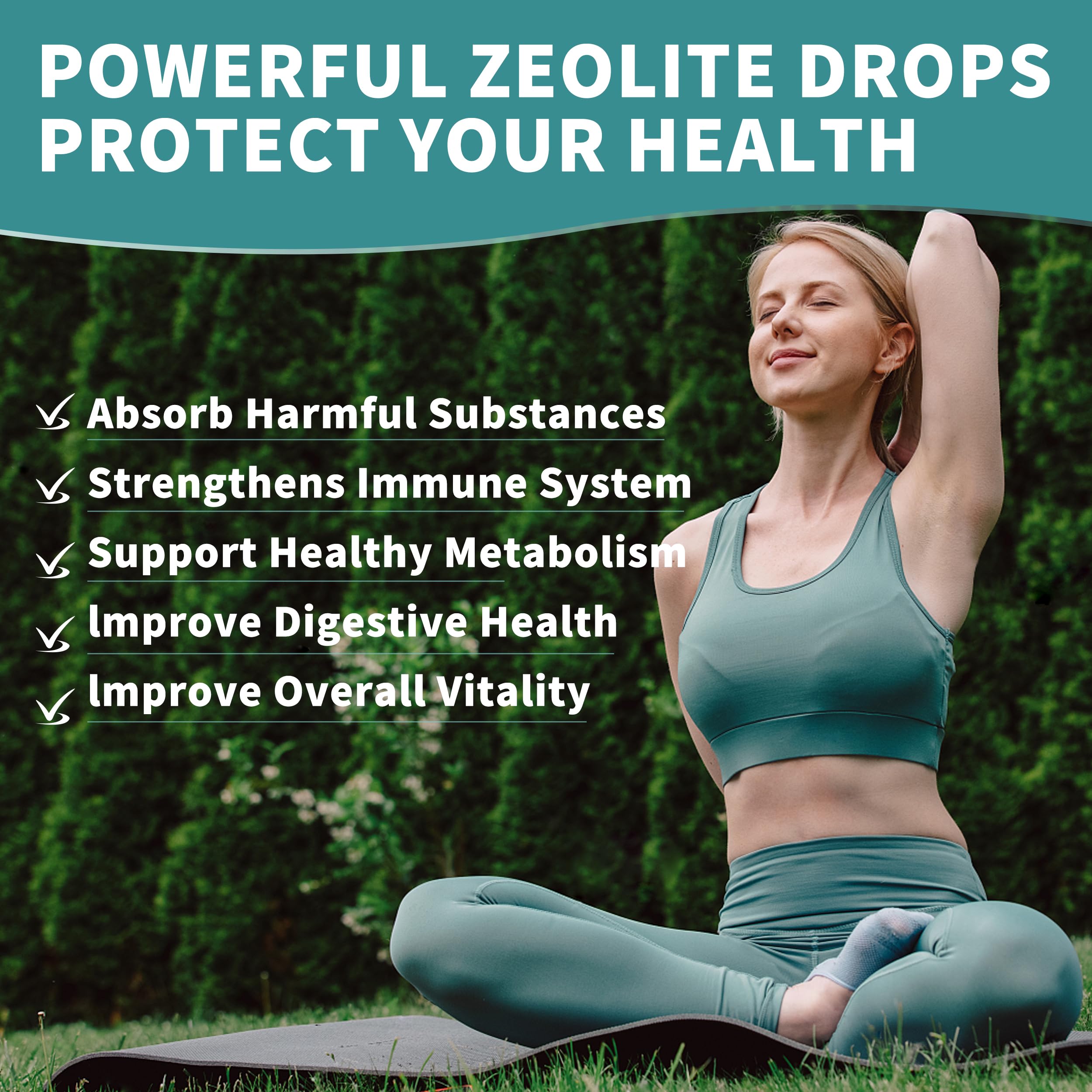 Zeolite Drops for Women,Adults and Kids- Clinoptilolite Zeolite Liquid Drops with Vitamin B12 & D3 - Heavy Metal Support, Immune Health, Natural Metabolism, Energy & Clear Skin - 30 Day Vegan Supply Herbance uk supplements