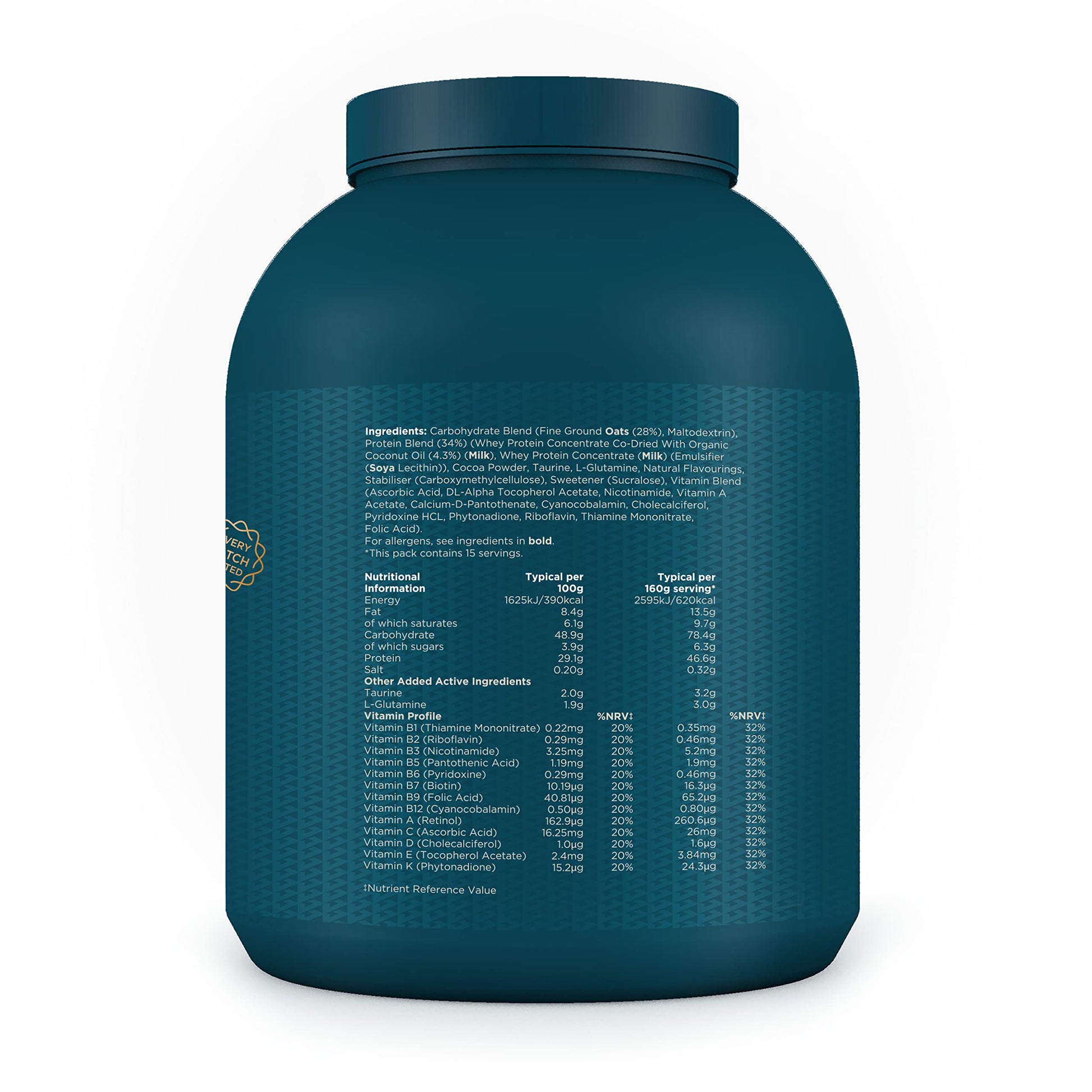 Kinetica OatGain Weight Gainer 600+ Calories & 47g Protein per Serving, 2.4 kg Kinetica uk supplements