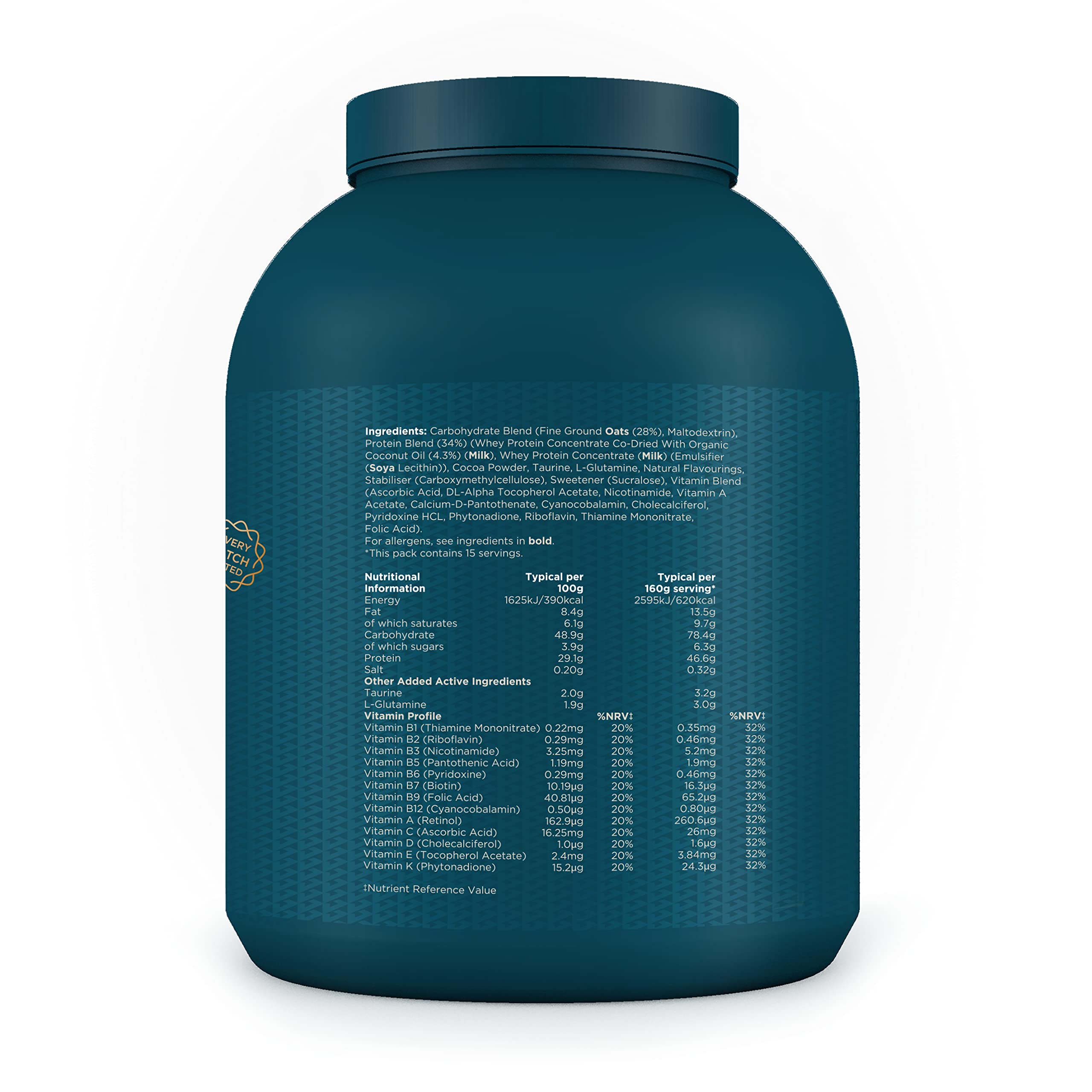 Kinetica OatGain Weight Gainer 600+ Calories & 47g Protein per Serving, 2.4 kg Kinetica uk supplements