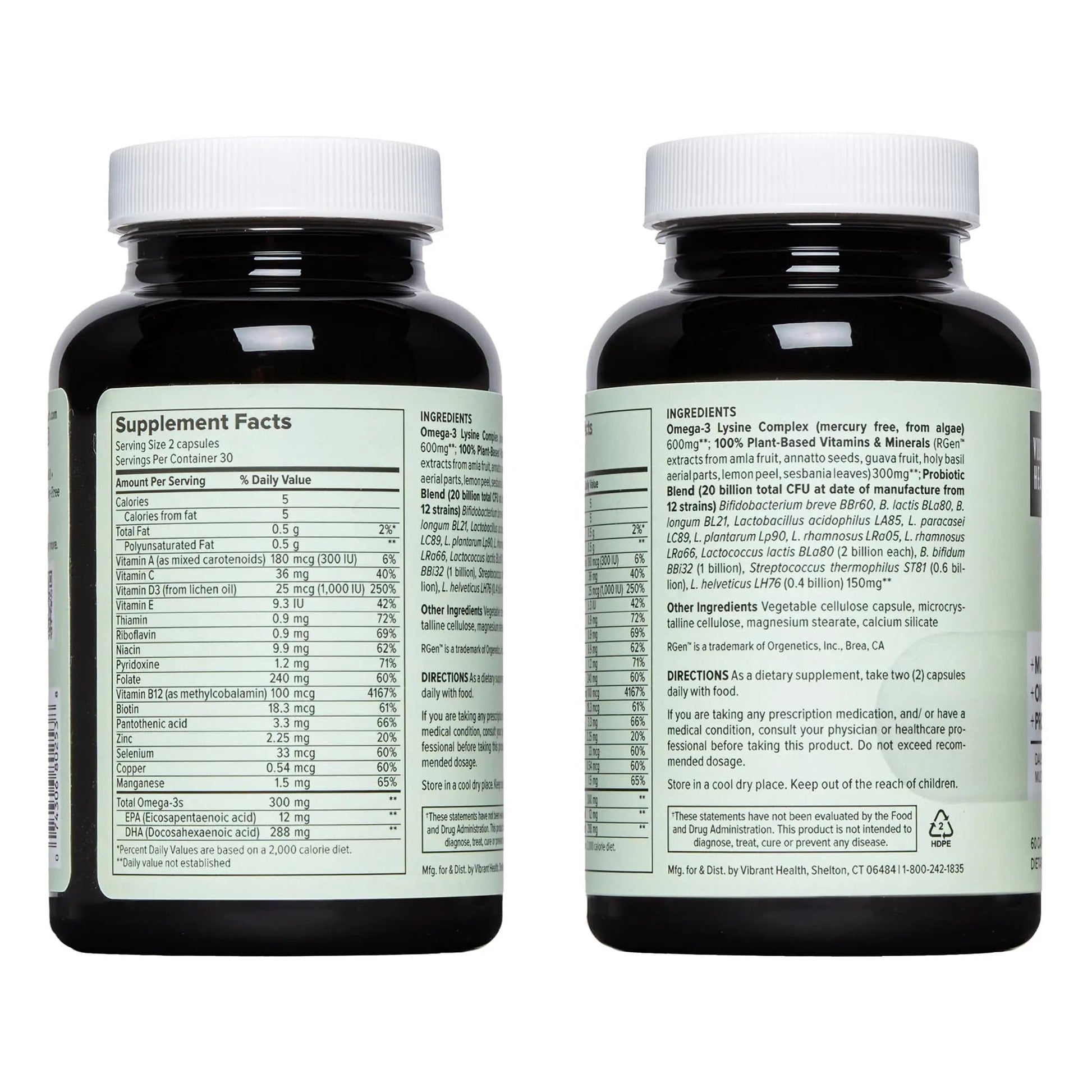 Vibrant Health, Trilogy Vegan, Probiotic Multivitamin with an Essential Blend of Omega-3 from Vegan Algal Oil, Vitamin A, B12, C, D3, E Vibrant Health uk supplements