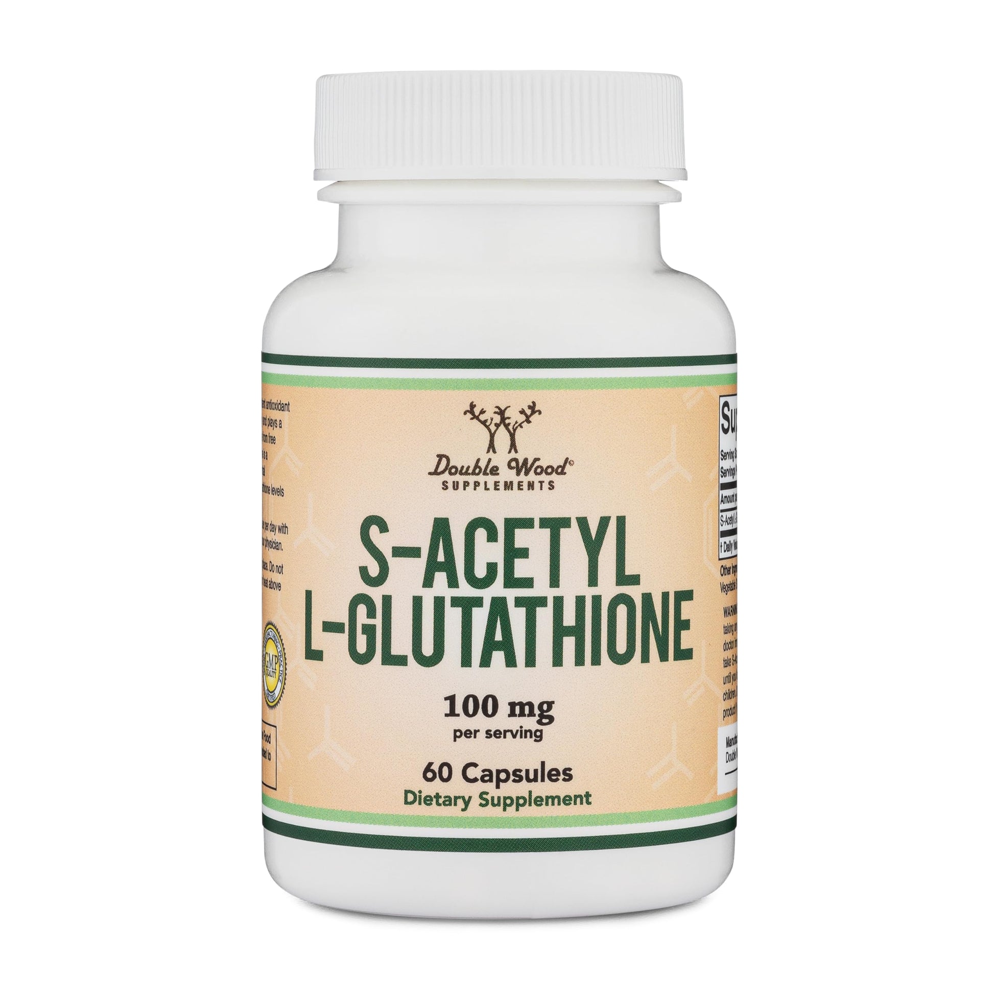 S-Acetyl L-Glutathione Capsules - 100mg, 60 Count (Acetylated Glutathione Antioxidant - More Absorbable Than Glutathione and Liposomal Glutathione, Non-GMO and Gluten Free) by Double Wood Double Wood Supplements uk supplements