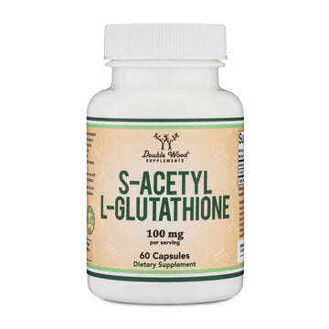S-Acetyl L-Glutathione Capsules - 100mg, 60 Count (Acetylated Glutathione Antioxidant - More Absorbable Than Glutathione and Liposomal Glutathione, Non-GMO and Gluten Free) by Double Wood Double Wood Supplements uk supplements