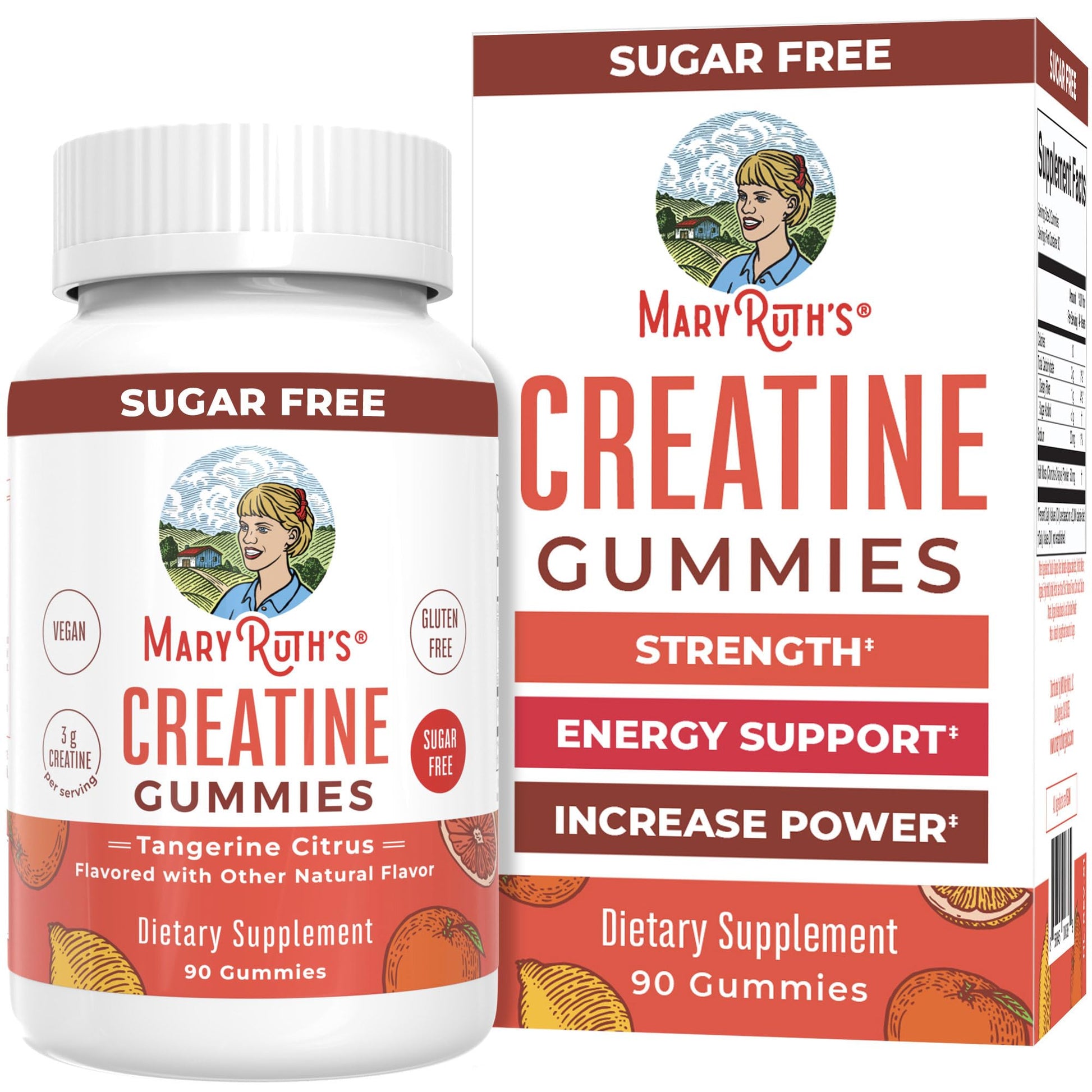 MaryRuth's Creatine Gummies | Creatine Monohydrate Gummies | 3g Creatine Per Serving | Creatine for Women & Men | Tangerine Citrus Flavor | Exercise | Workout | Sugar Free | Vegan | 90 Count MARYRUTH'S uk supplements