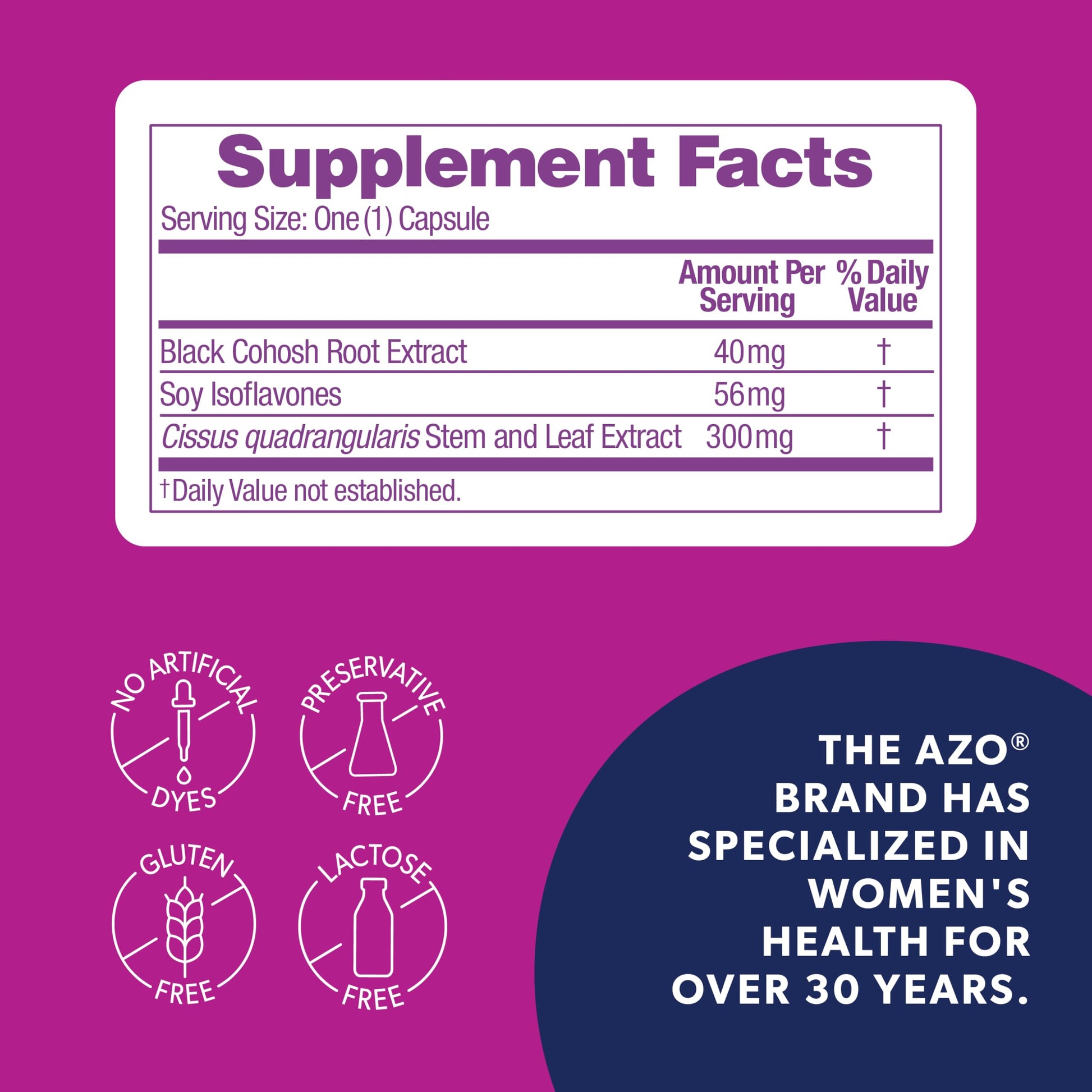 AZO® Daily Pre-Menopause Relief Perimenopause Supplements for Women, Hot Flash, Night Sweat and Healthy Weight Management Support* - 30 Count AZO uk supplements