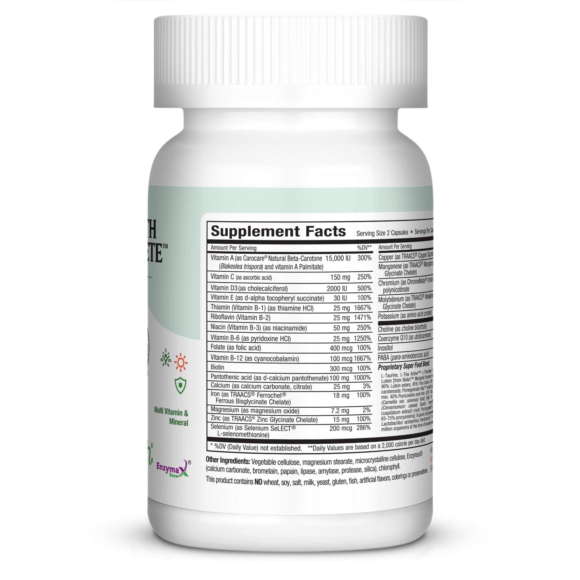 Maxi Health Multivitamin for Women & Men – Vitamin and Mineral Supplements for Energy and Wellness Support – Kosher Vitamins and Minerals Supplement – 60 Multivitamin Capsules Maxi Health uk supplements
