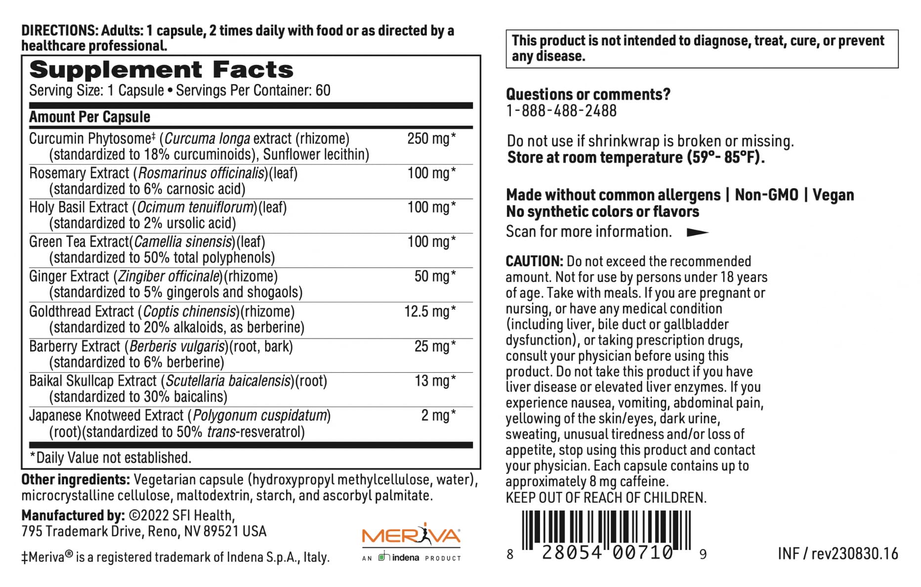 Klaire Labs SFI Health Inflathera - Phytonutrient Blend with Turmeric & Knotweed, Designed to Support Inflammation Response (60 Capsules) SFI Health uk supplements