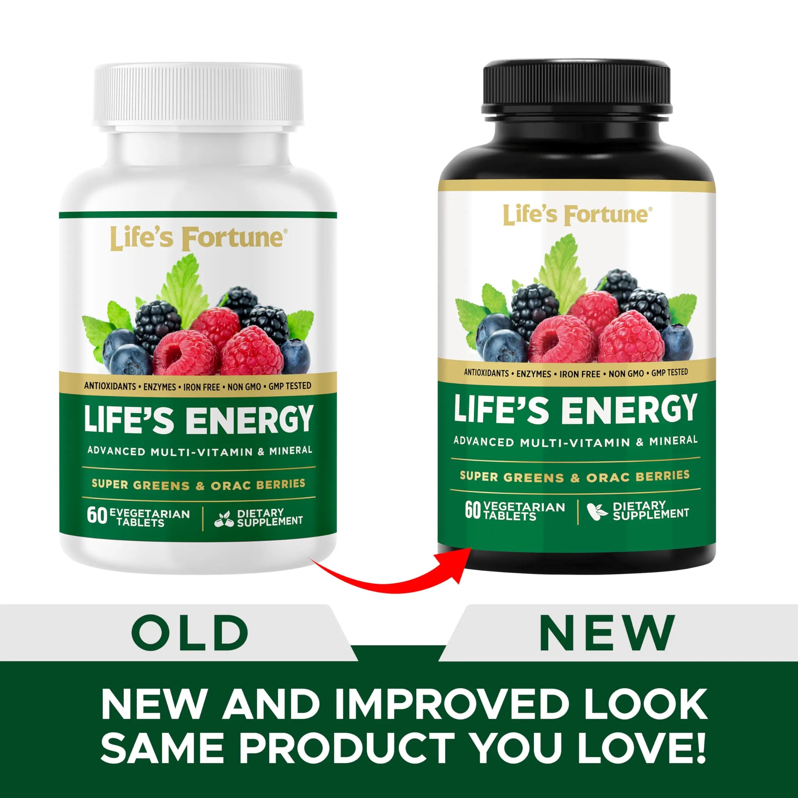 Life's Energy Advanced Daily Multivitamin for Men & Women, Energy and Immune Support Supplement with Super Greens, Antioxidants, Enzymes Life's Fortune uk supplements