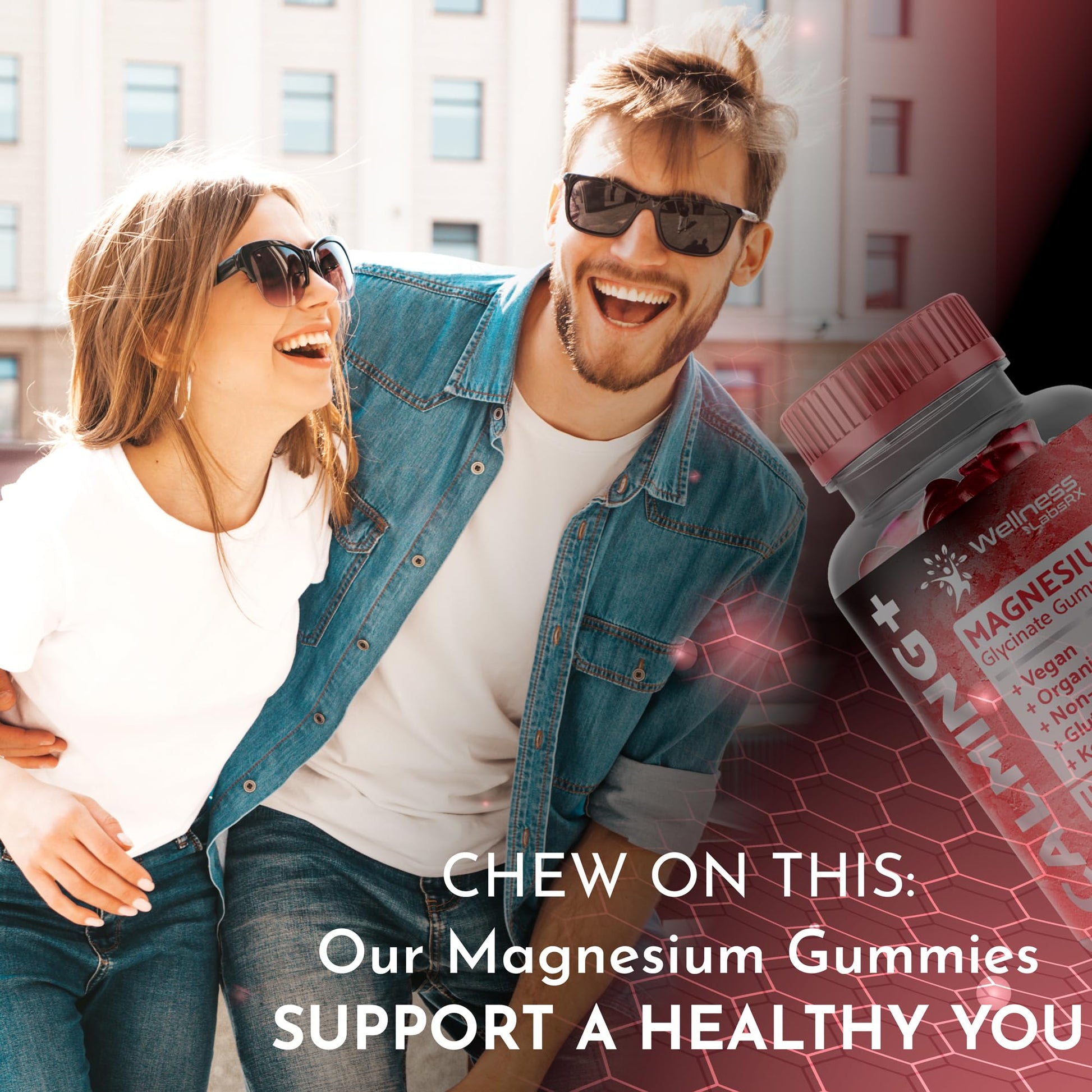 Magnesium Glycinate Gummies - 1000 mg - Magnesium Supplement to Support WELLNESS LABSRX uk supplements
