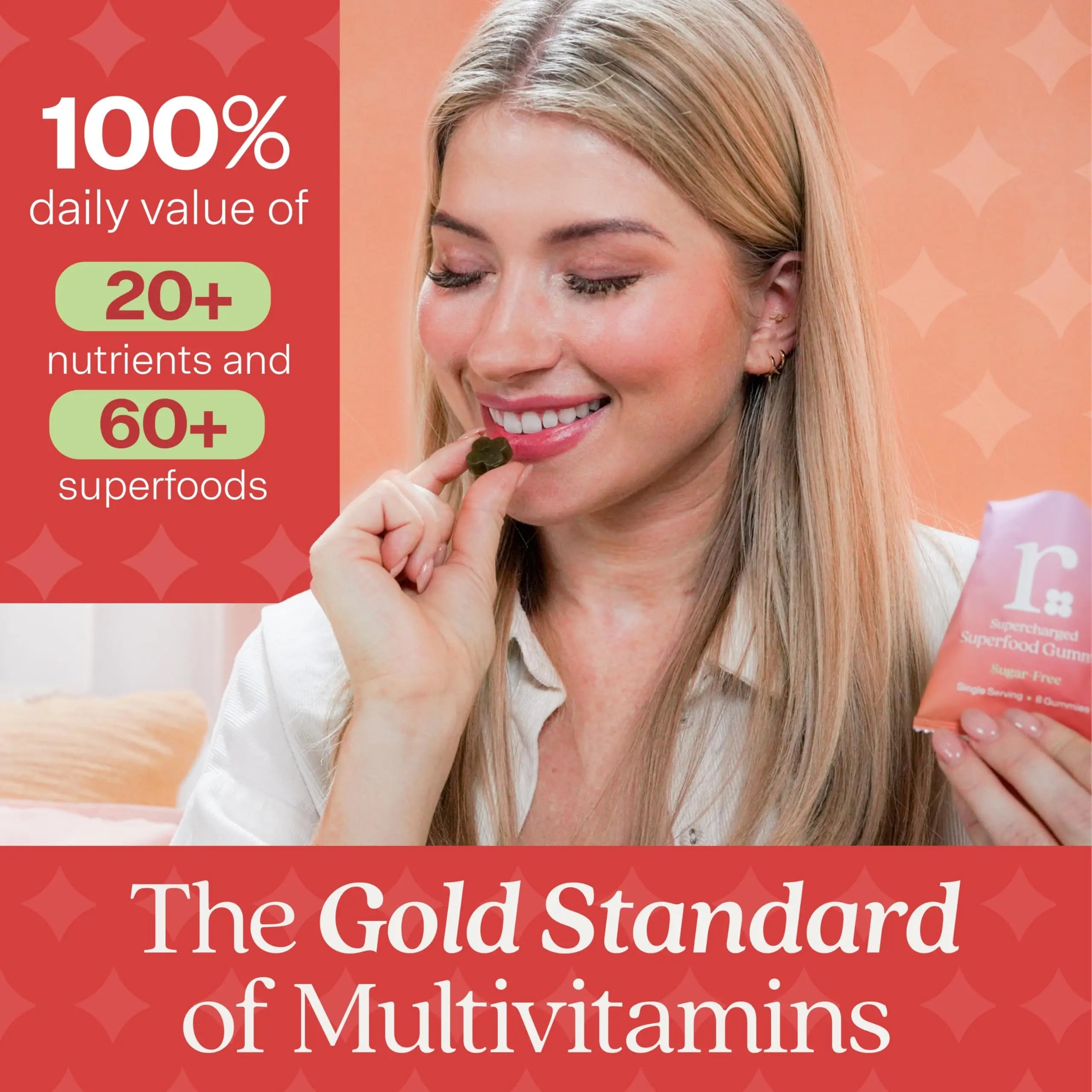 Rizz Sugar-Free Green Gummies - 60+ Superfoods 6g Fiber - Prebiotic and Probiotic Gummies - Vegan Multivitamins for Women & Men Rizz uk supplements