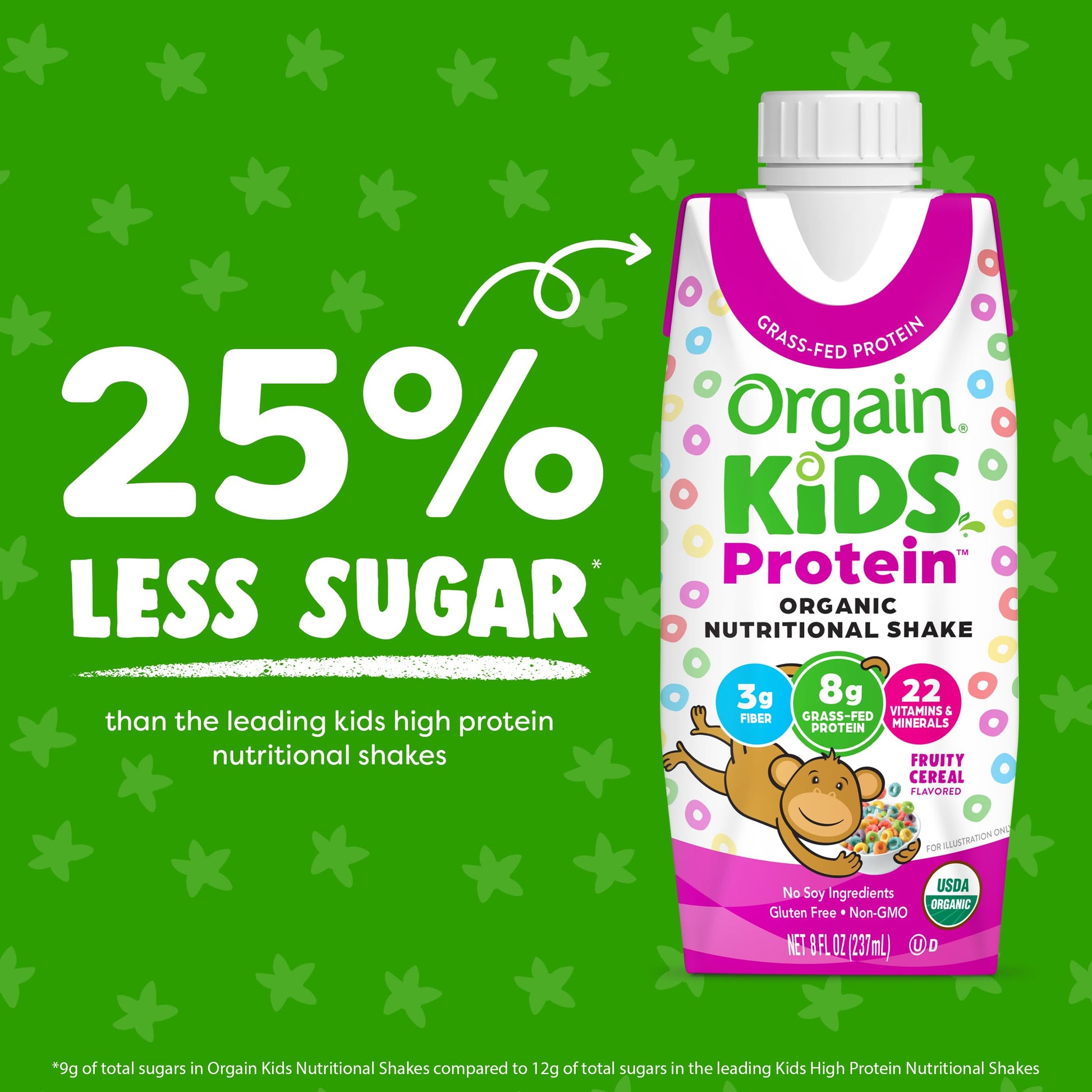 Orgain Organic Kids Nutritional Protein Shake, Fruity Cereal - Kids Snacks with 8g Dairy Orgain uk supplements