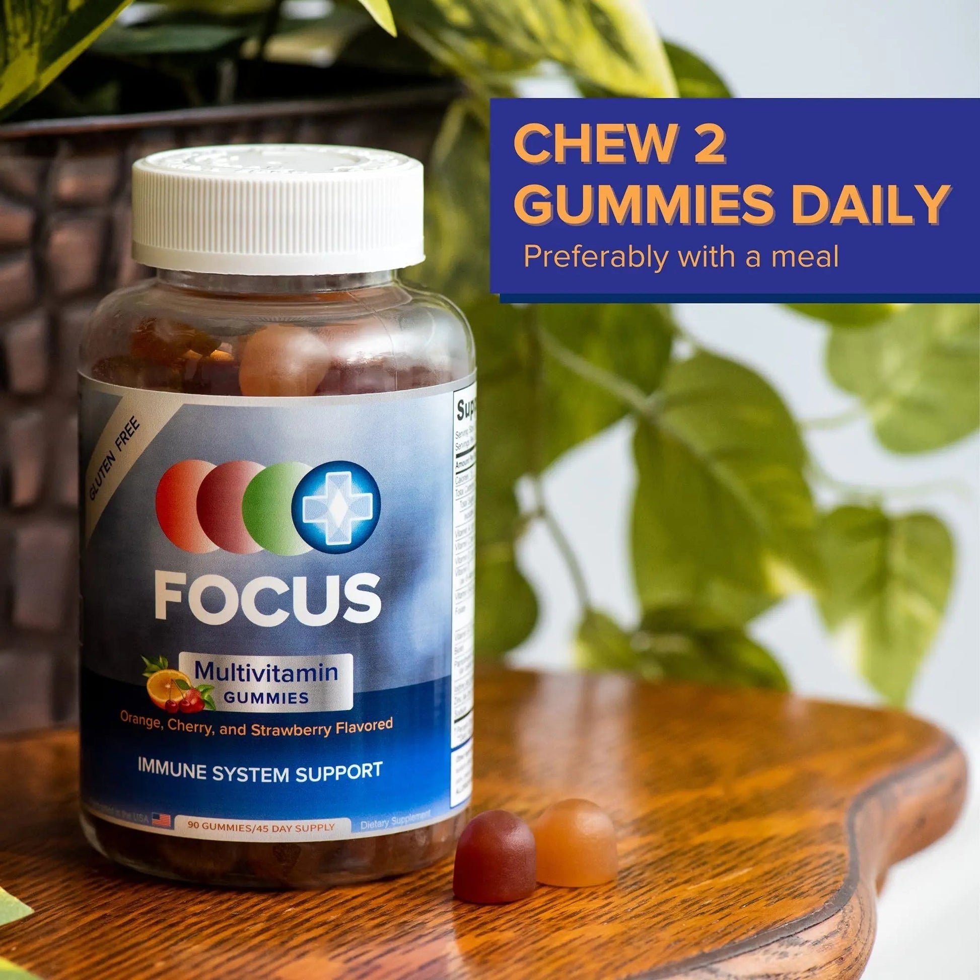 Focus Multivitamin Gummies | Flavored Vitamin Supplement | Boost Energy Levels | Support Overall Health | Daily Dietary Vitamin | Focus Vision Supplements uk supplements