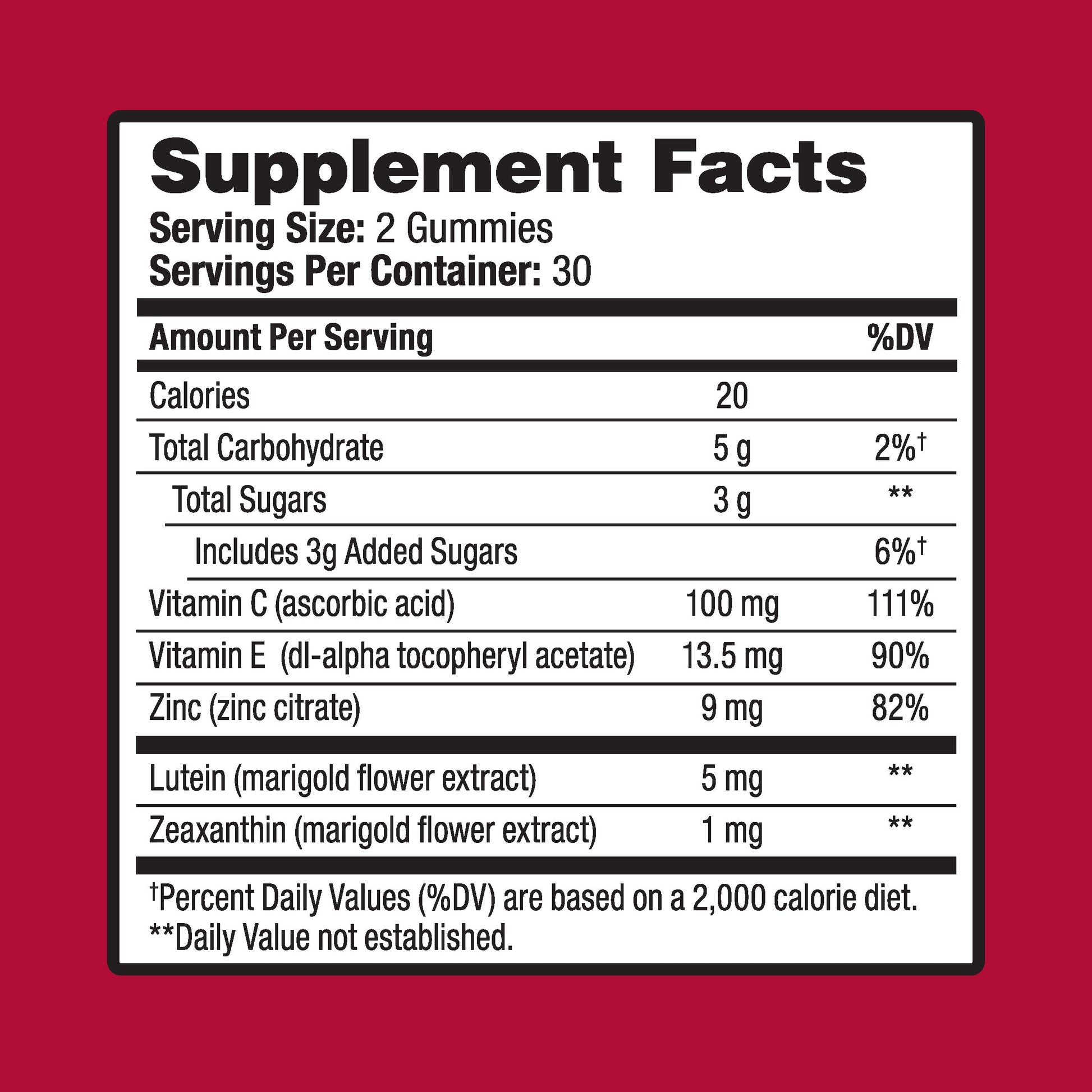 Ocuvite Vitamin & Mineral Supplement for Eye Health Adult Gummies Ocuvite uk supplements