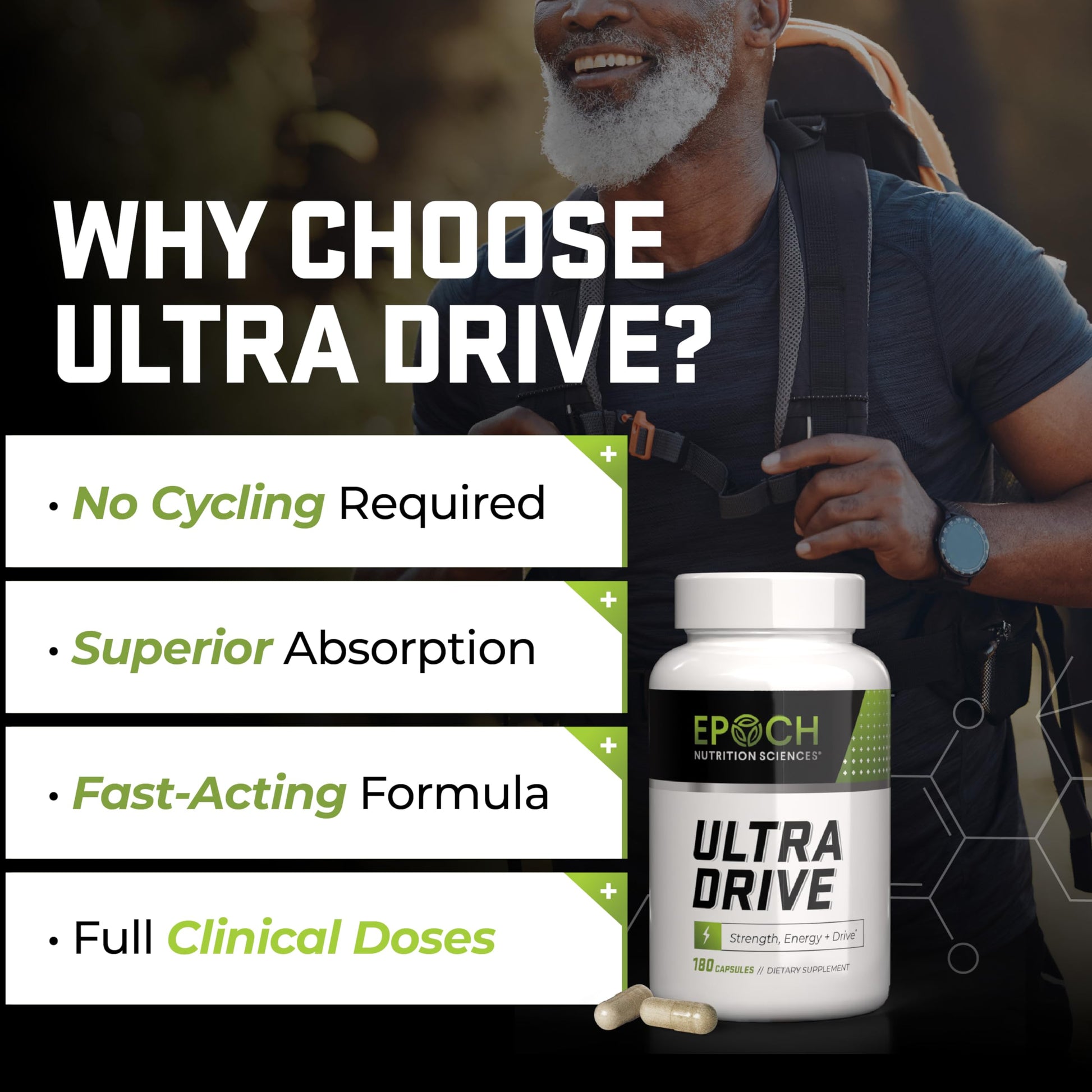 Epoch Nutrition | Ultra Drive – Advanced Performance Formula | Supports Energy, Endurance, and Healthy Circulation | with Tongkat Ali, Icariin & Nitric Oxide Support Epoch Nutrition Sciences uk supplements