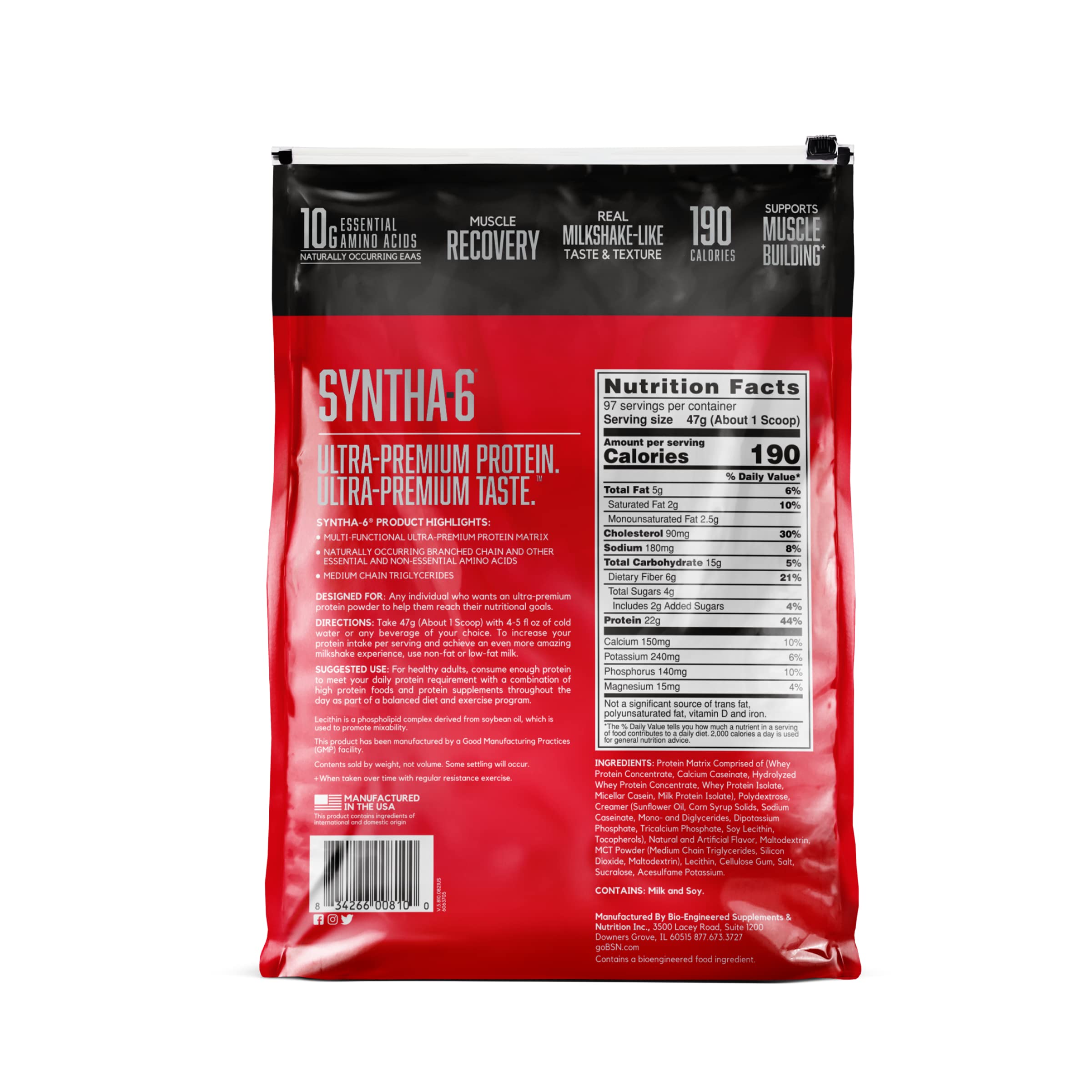 BSN SYNTHA-6 Whey Protein Powder, Vanilla Protein Powder with Micellar Casein BSN uk supplements