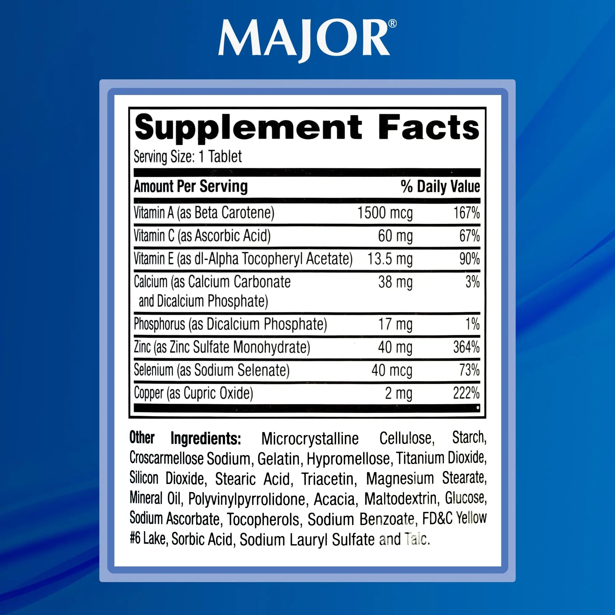 MAJOR ProSight Vitamin and Mineral Supplement - Daily Multivitamin for Women and Men with High Potency Zinc MAJOR uk supplements