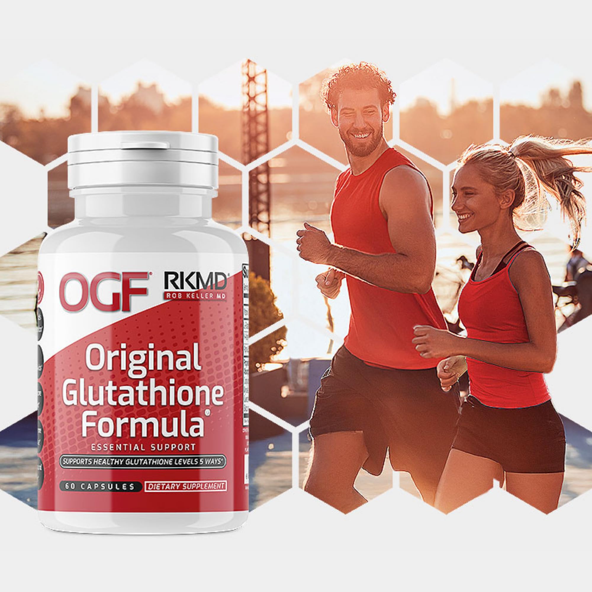 Original Glutathione Formula Essential Support, RobKellerMD, Advanced Antioxidant Formula, Helps Body Produce Glutathione Naturally for Detox, Immune Health, Mental Clarity, & Daily Wellness, 60 caps Rob Keller MD uk supplements