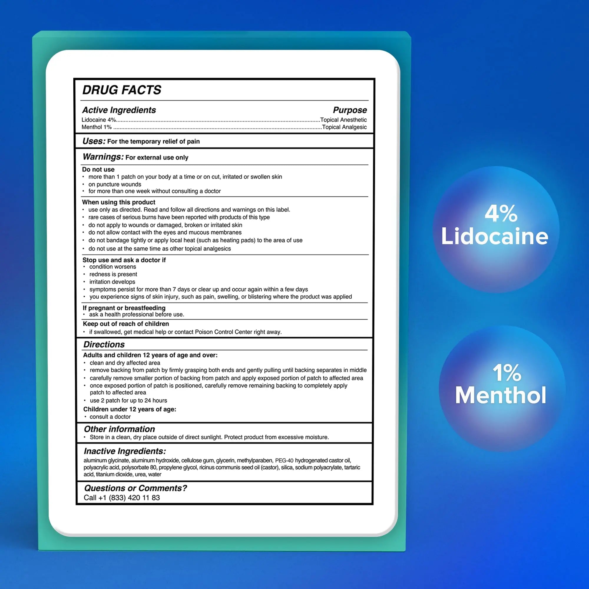 JJ CARE Lidocaine Patches [Pack of 30], 4” x 5.5” Lidocaine 4% Maximum Strength Back Pain Relief Patches for Fast Numbing of Aches, Pains, Back, Neck, Shoulder, Muscle Soreness JJ CARE uk supplements