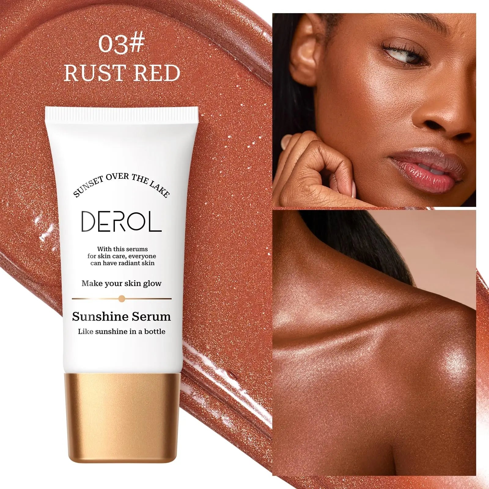 SWETIYOU Bronzing Drops, Lightweight and Non-greasy Liquid Bronzer for Face & Body, Instant Sunshine Glow Serum for Flawless Skin & Radiant Finish (RUST RED) SWETIYOU uk supplements
