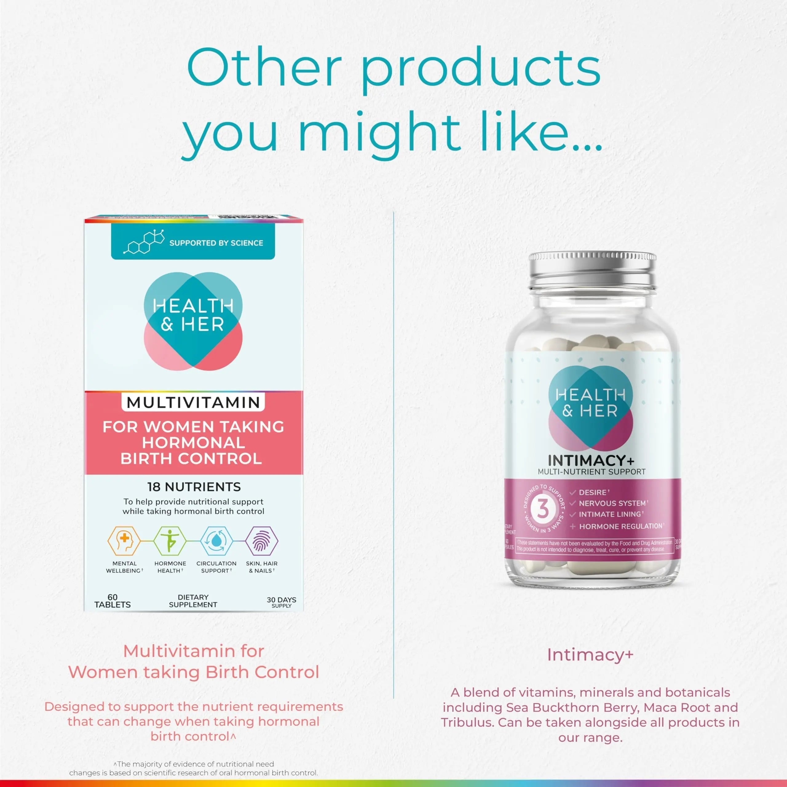 Health & Her Multivitamin for Women with Monthly Natural Cycles - Supplements for Women - Nutrition and Wellbeing Support for Menstrual Cycle Health and Her uk supplements
