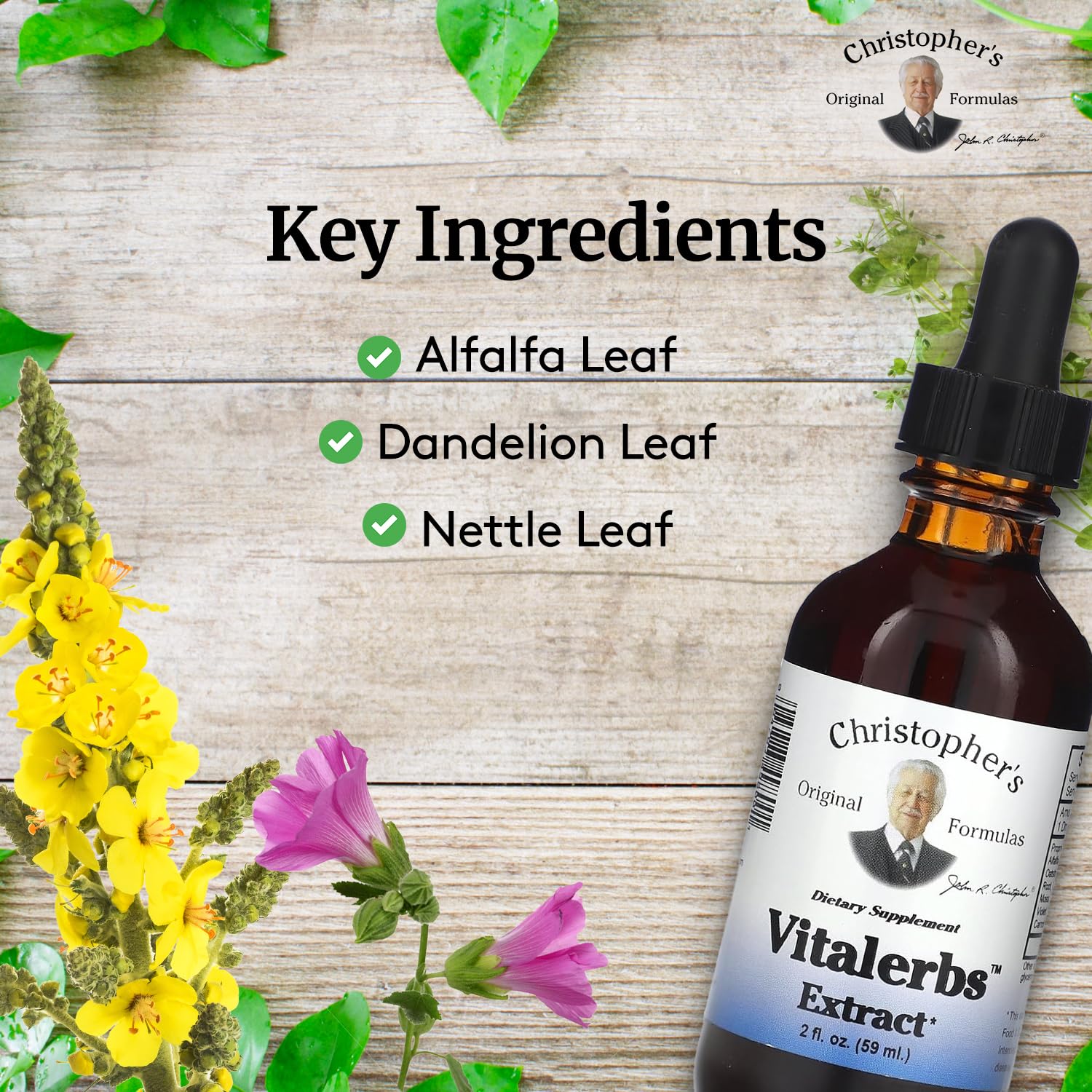 Christopher's Original Formulas Vitalerbs Extract, Nutrient-Rich Herbal Supplement, 2 oz Christopher's Original Formulas uk supplements