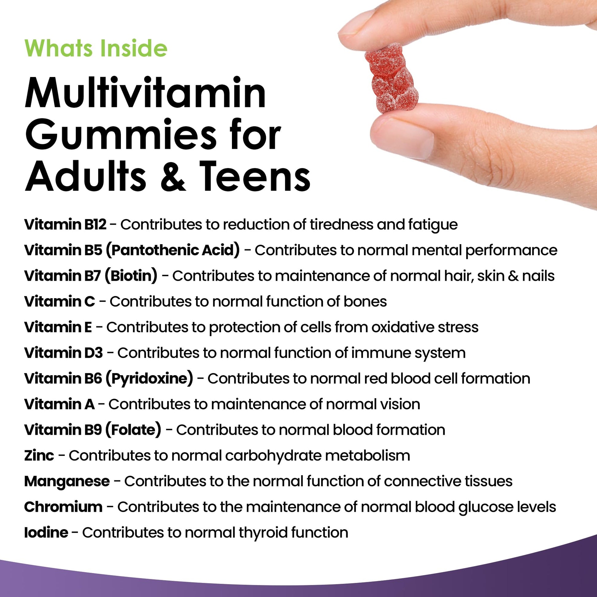 Multivitamin Gummies High Strength for Men Women - Vegetarian +14 Essential Vitamins NEW LEAF PRODUCTS uk supplements