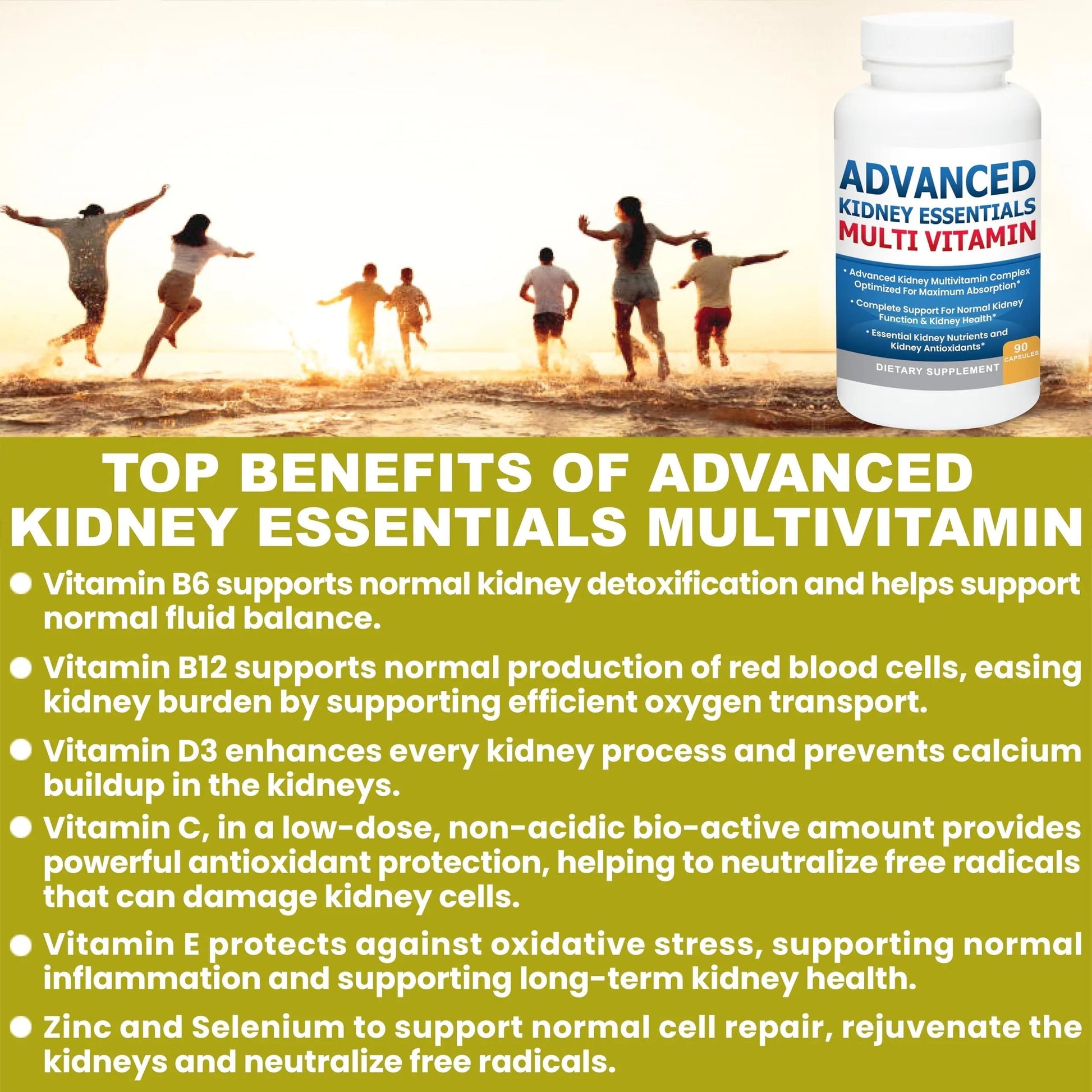 Advanced Kidney Essentials Multivitamin. Kidney Support Supplement for Complete Kidney Health. Kidney Health Supplement Kidney Restore uk supplements