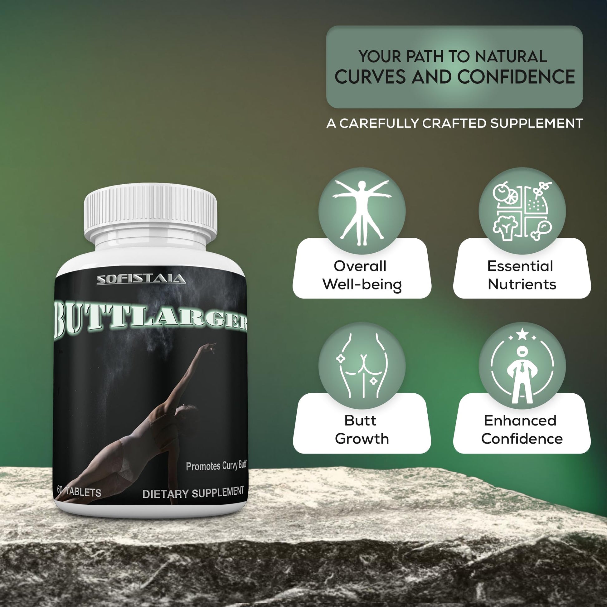 BEAUTIFYEM Sofistaia BUTTLARGER Natural Enhancement Supplement, 60 Tablets, Essential Nutrients for Curves and Confidence BEAUTIFYEM uk supplements