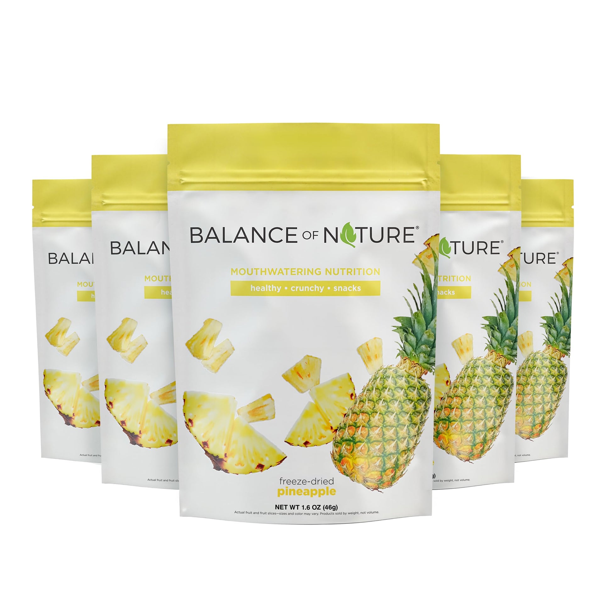 Balance of Nature Freeze-Dried Pineapples (5 Pack) – 100% Real Fruit, Crunchy Pineapple Slices, Healthy Snack, Mouthwatering Nutrition, Gluten-Free, Vegan, No Sugar Added, Five 1.6 oz Bags Balance of Nature uk supplements