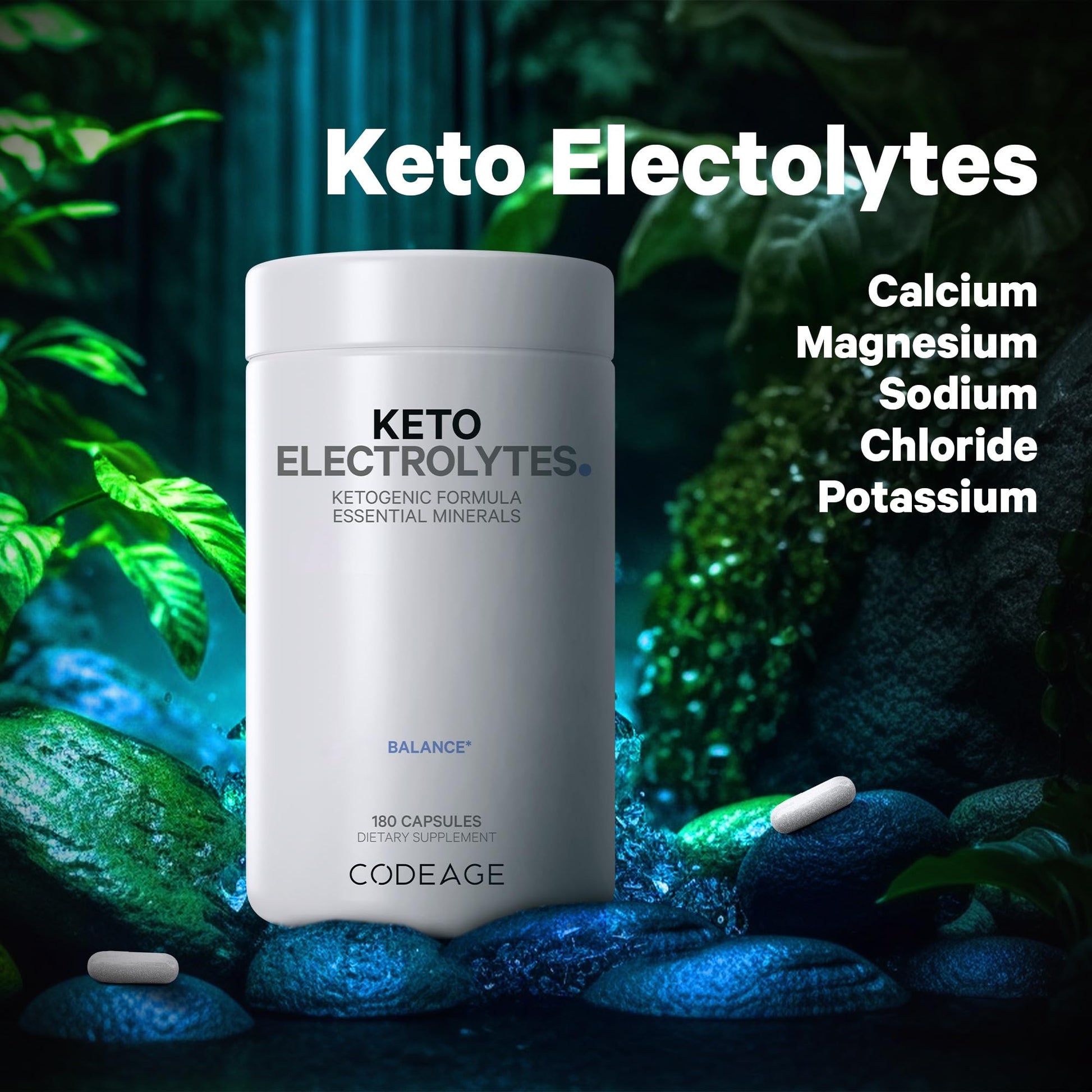 Keto Electrolytes Supplement – Vegan Electrolyte Tablets w Magnesium, Potassium Codeage uk supplements