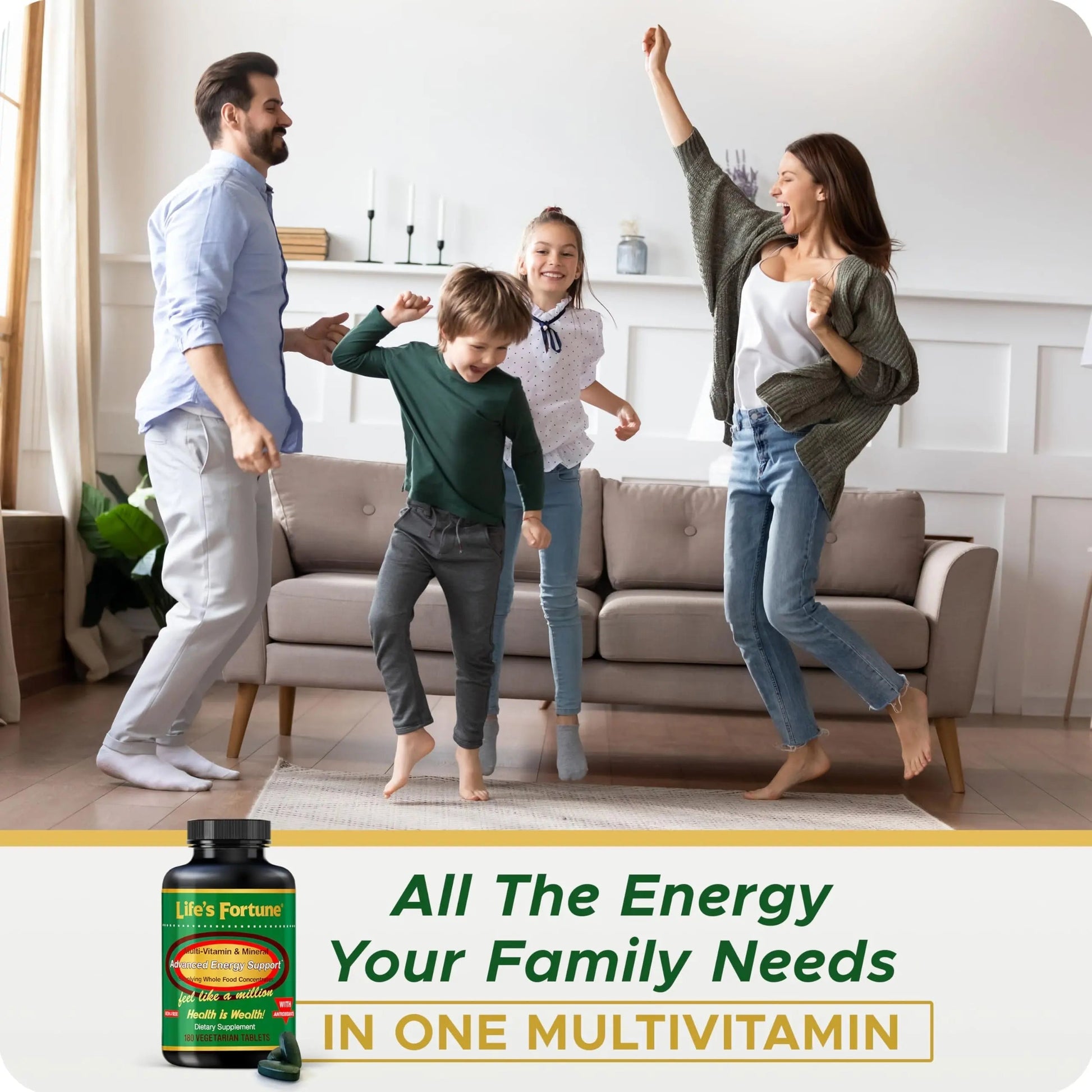 Life's Fortune Multivitamin & Mineral Supplement, Daily Natural Energy Source for Men & Women, with Superfood Greens Life's Fortune uk supplements